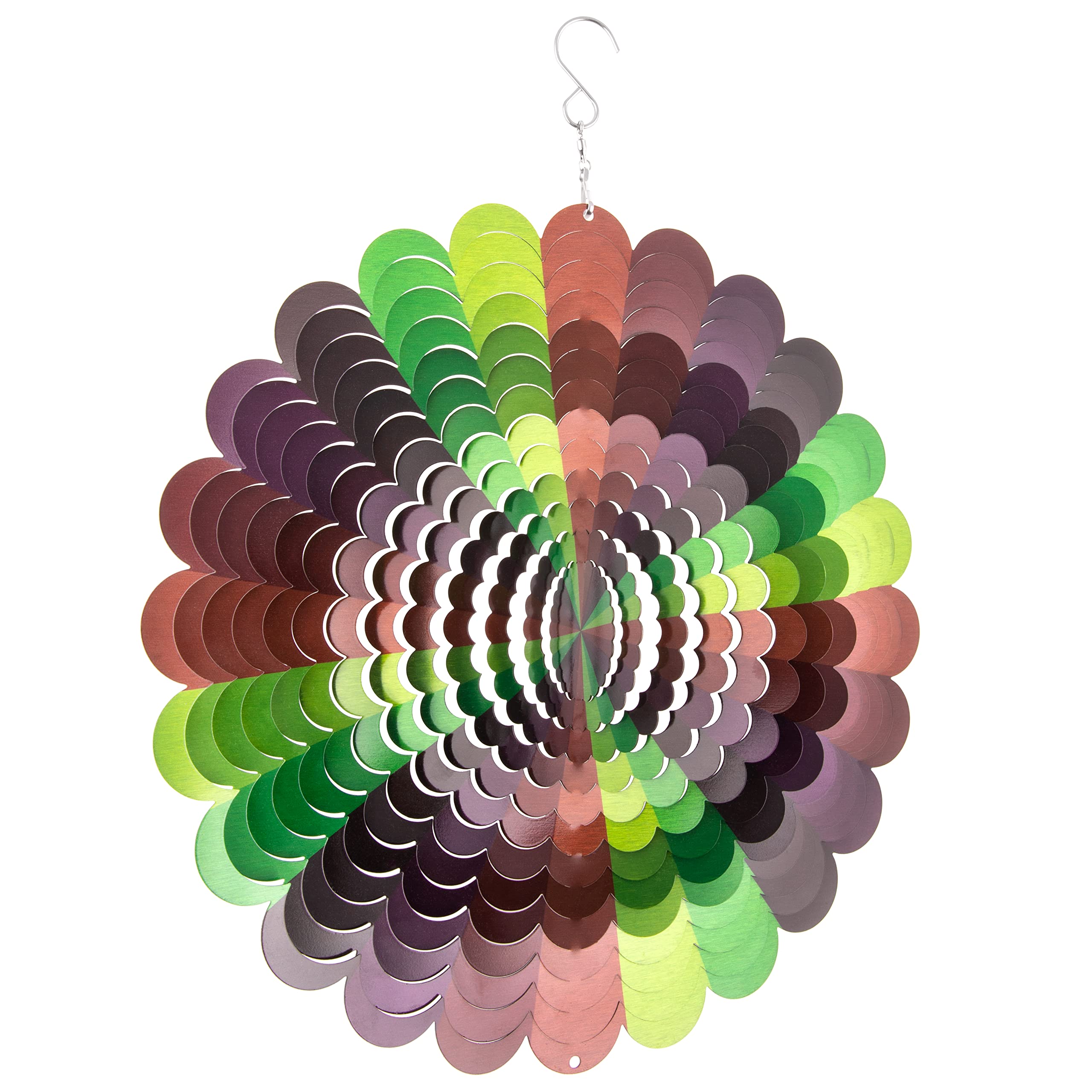 12" 3D Stainless Steel Mandala Wind Spinner - Colourful Garden Décor-image-32eb5527-3329-4c89-9931-5ea241613cb9-59451