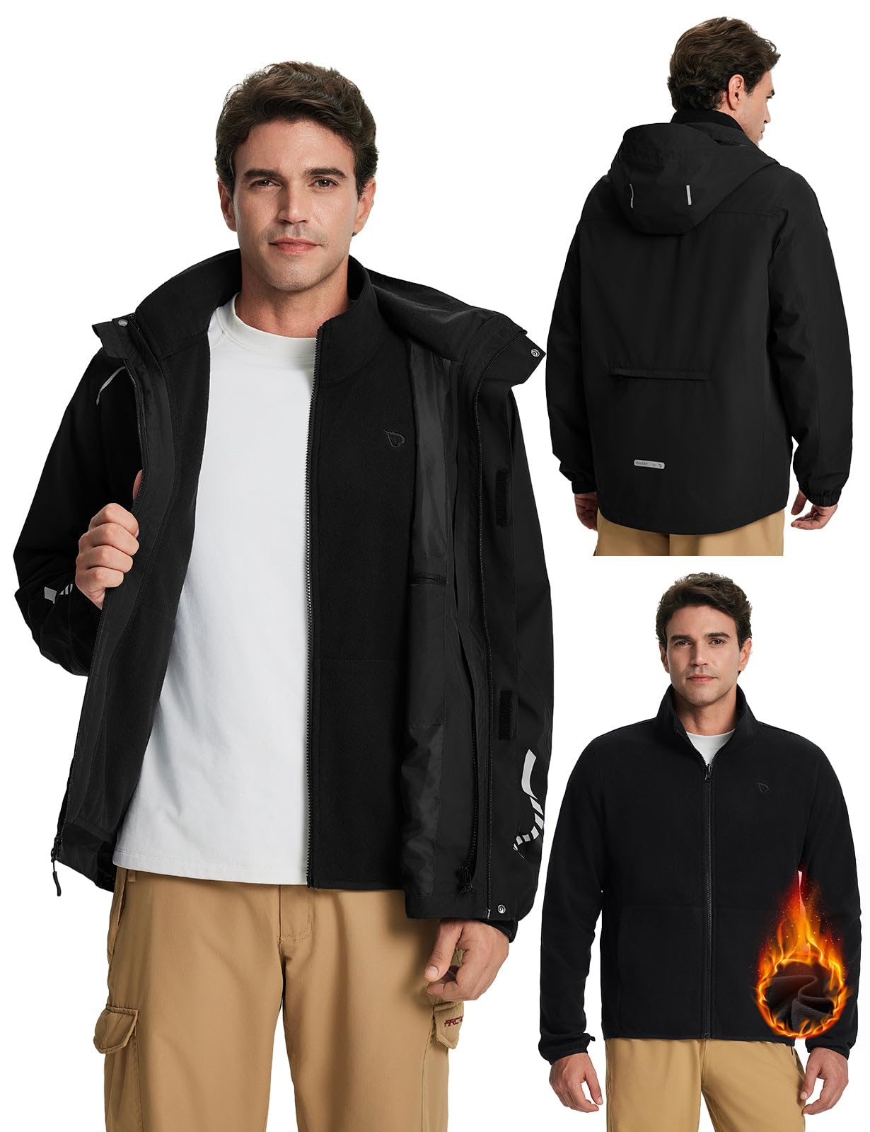 Men's 3-in-1 Waterproof Jacket - Black XXL-image-b0009b41-b1ce-46e2-beec-f476511d3d8d-102146