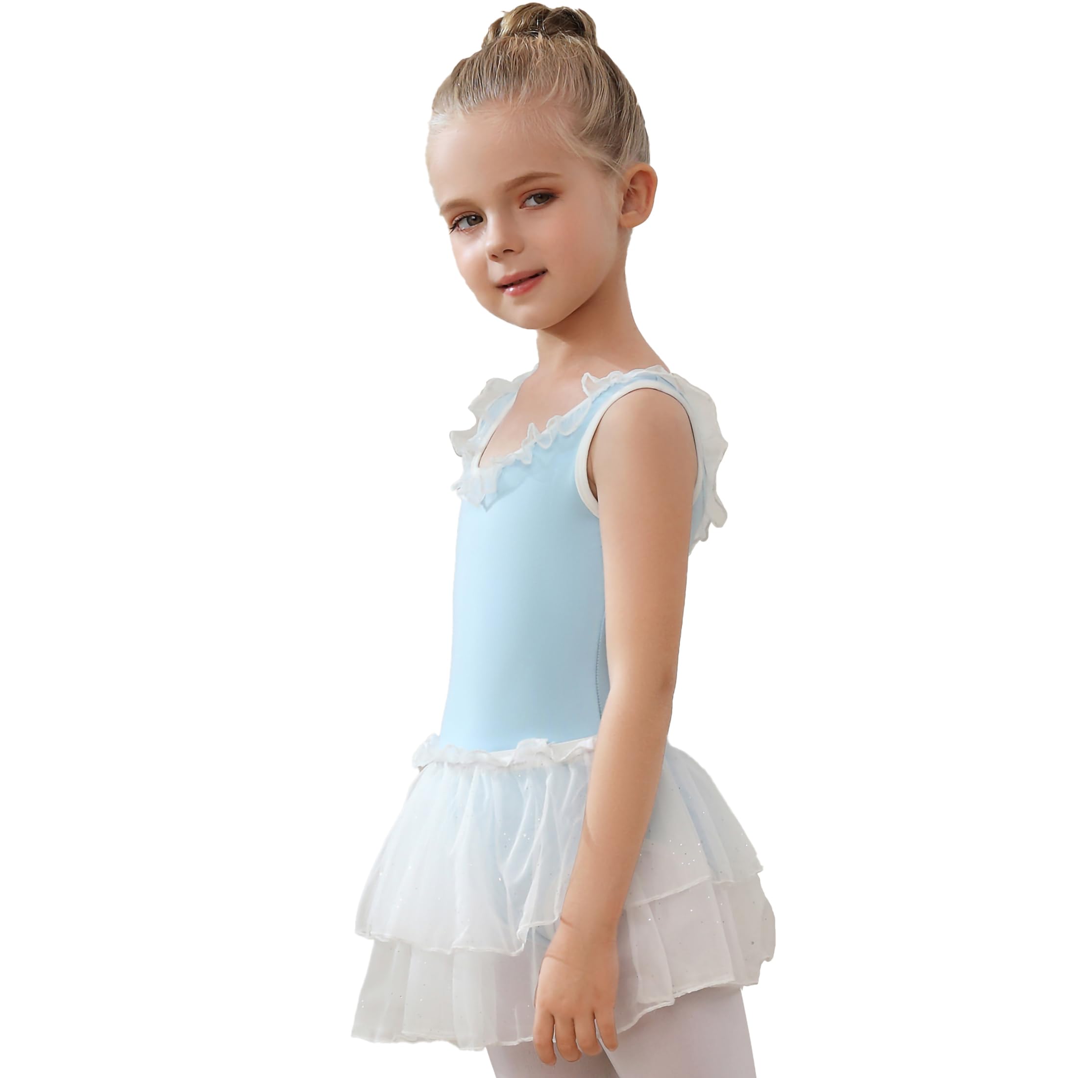 Girls Ballet Leotard with Skirt - Blue 6-8 Years-image-182b54eb-5c8e-4c30-a8d7-2f8c32900349-114027