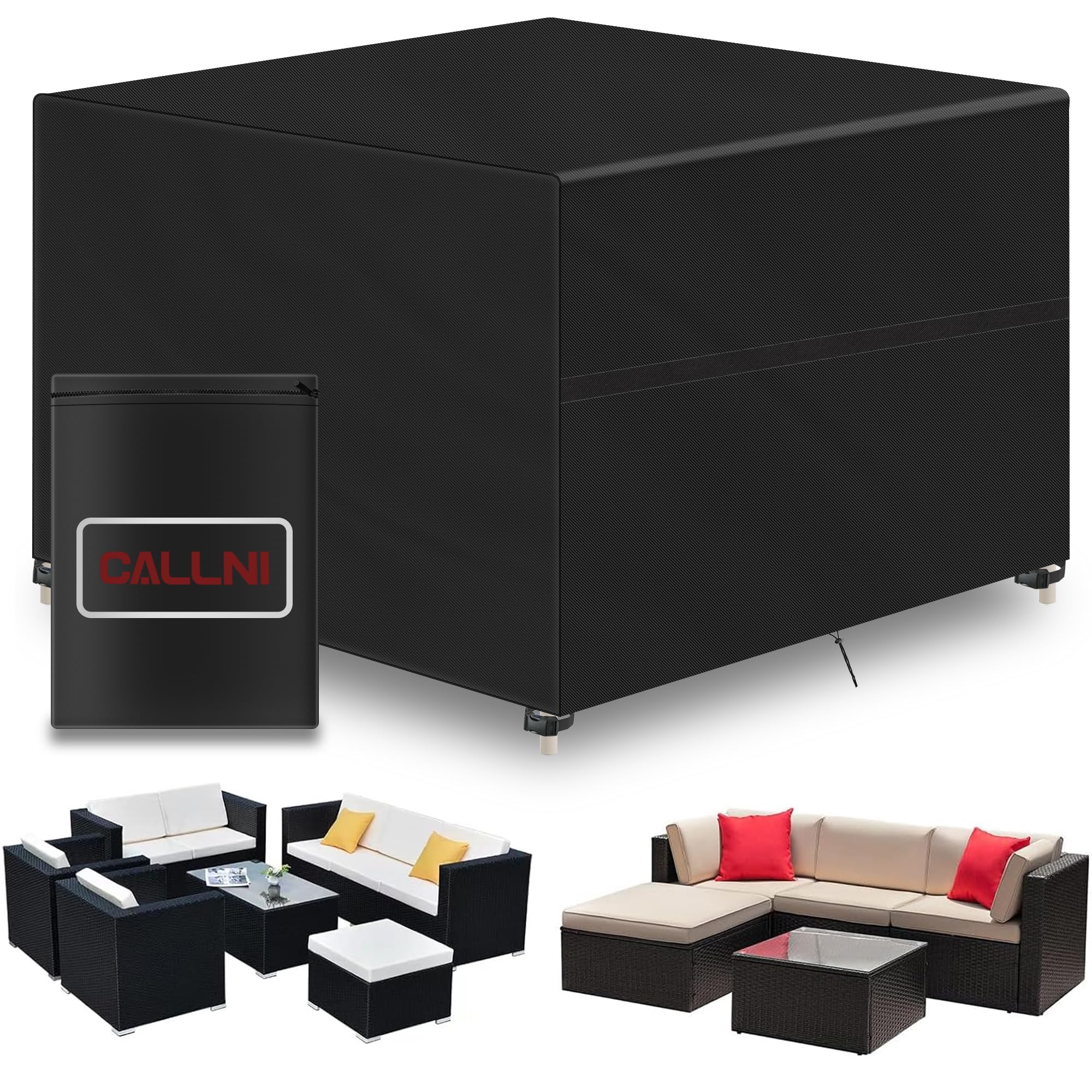 Waterproof Garden Furniture Cover - Black 220x140x74cm-image-a75da16b-6cfe-40de-9f77-a82bf0a147f5-123516
