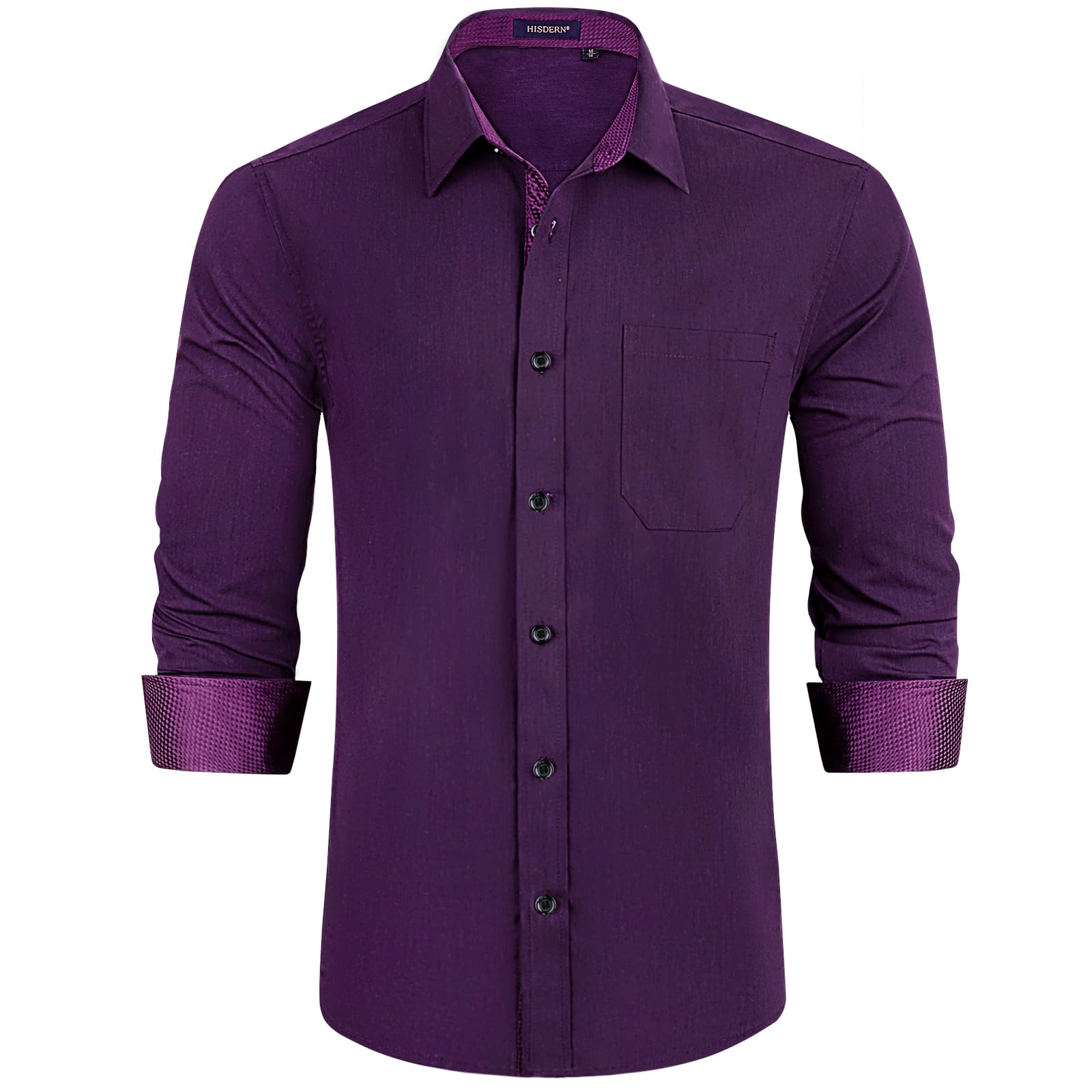 Men's Non-Iron Dress Shirt - Purple L-image-9ab0c9aa-bad0-4863-be32-fd2267d4c3e3-102456