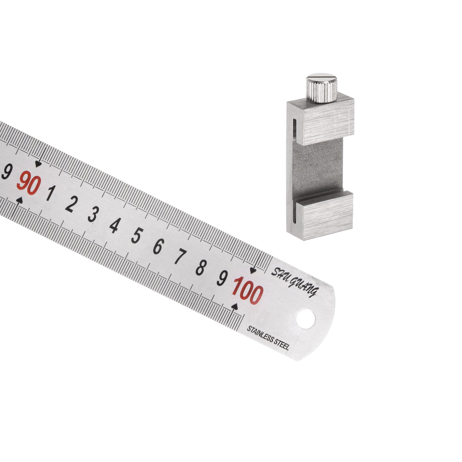 Stainless Steel Ruler with Scriber Block - Silver 1m/40 Inch-image-ea59d5b0-8957-4a98-8ca0-acc61b0b7c98-121732