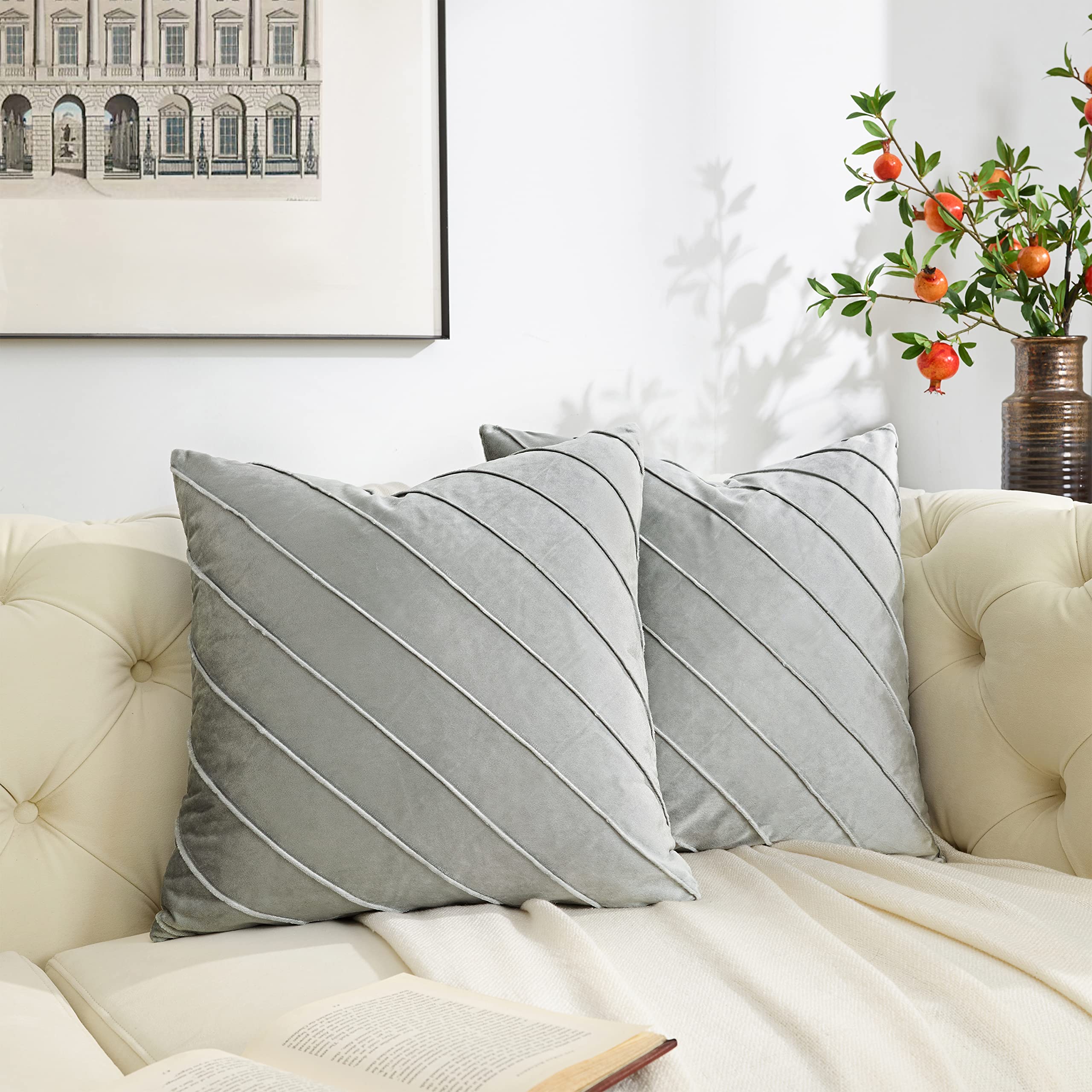 Velvet Cushion Covers 2 Pack - Grey 50x50cm-image-e66dc1af-d6e1-4721-a371-2c71a5da4892-117181
