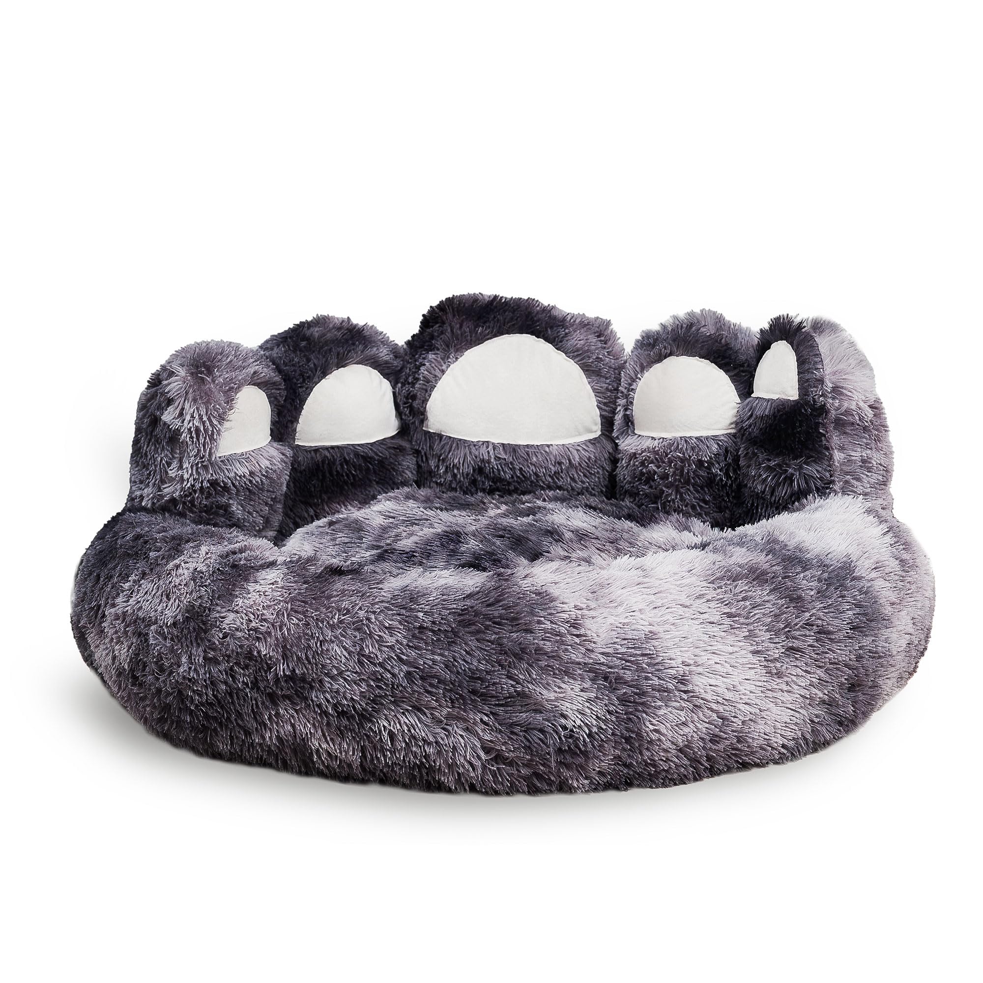 Fluffy Bear Paw Pet Bed - Medium Tie-Dye Dark Coffee-image-7083ca5a-7ee2-4ea5-b7f1-8c6e95da51cd-88148