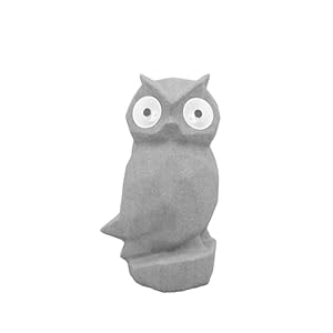 Owl Solar Lamp Garden Ornament - Grey Open-Mouth-image-ef9ae80f-a68e-4558-9971-e9a4a251a8a1-105767