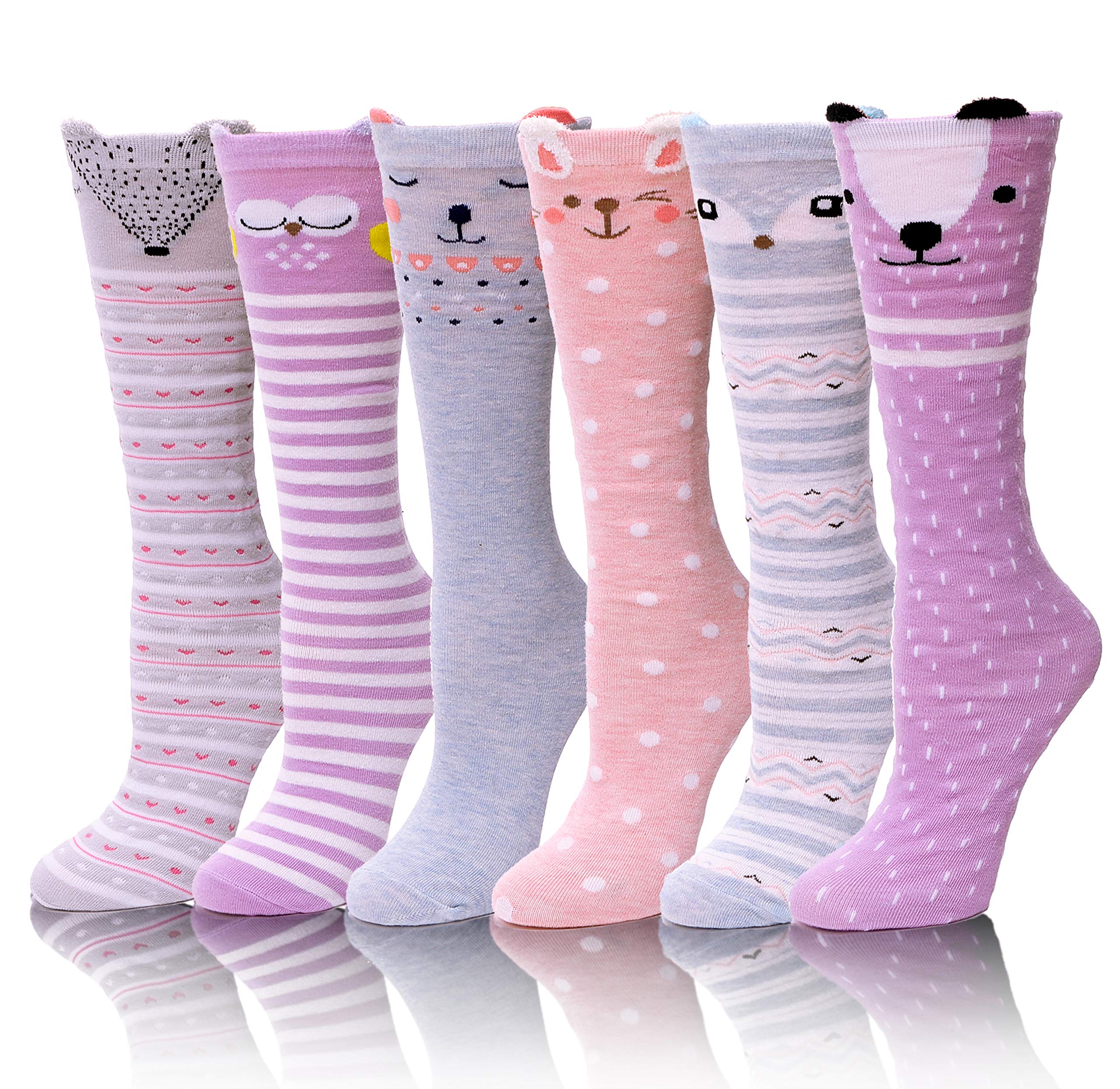 Colourful Girls' Knee High Socks - 6 Fun Animal Designs - Perfect Gift for Kids-image-daee0097-088a-44f2-b1f9-ac017de0cb1a-55341