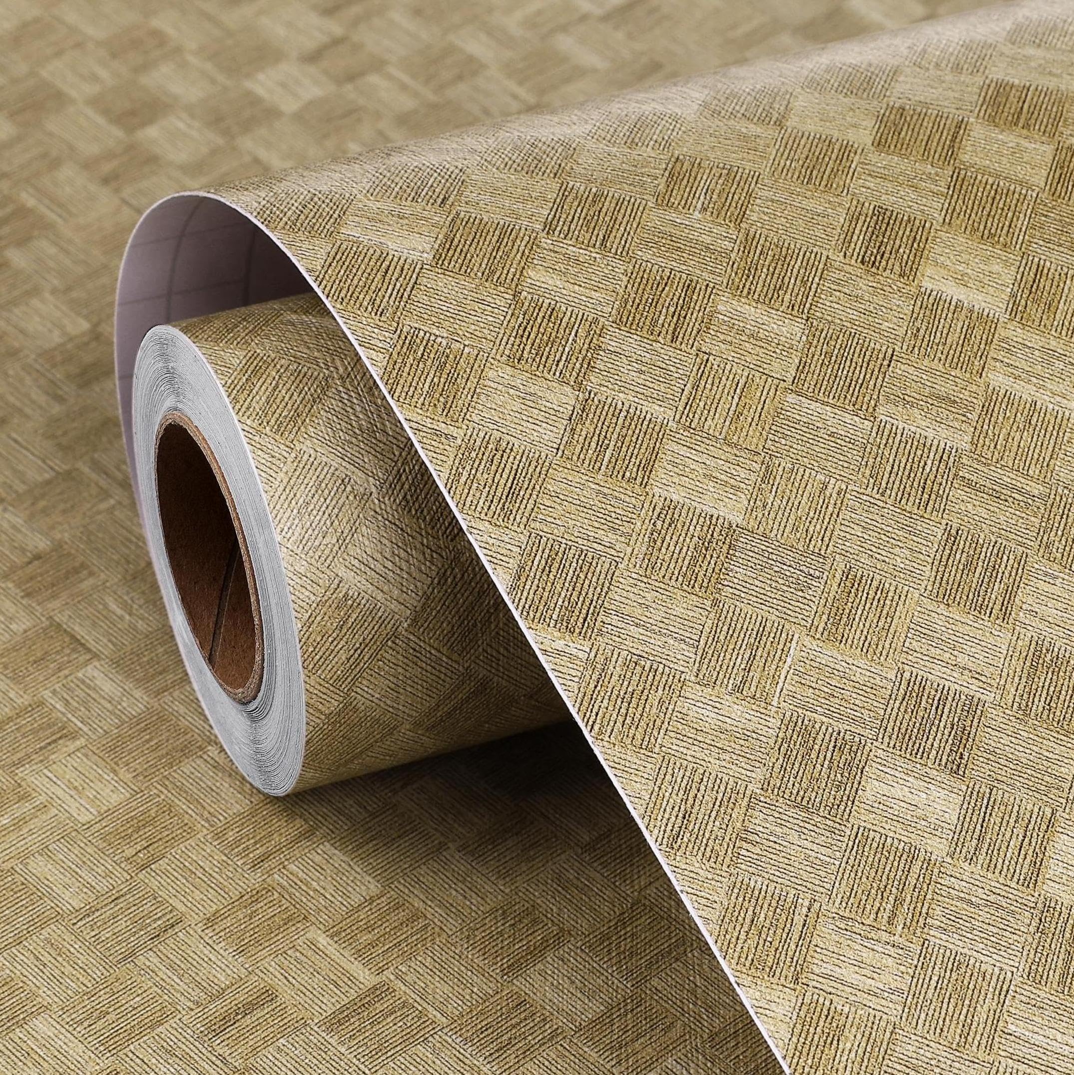 Geometric Textured Wallpaper - 60cm x 5m Brown-image-1c1b34cd-87a1-44e0-9e42-5391b85d3b44-93550