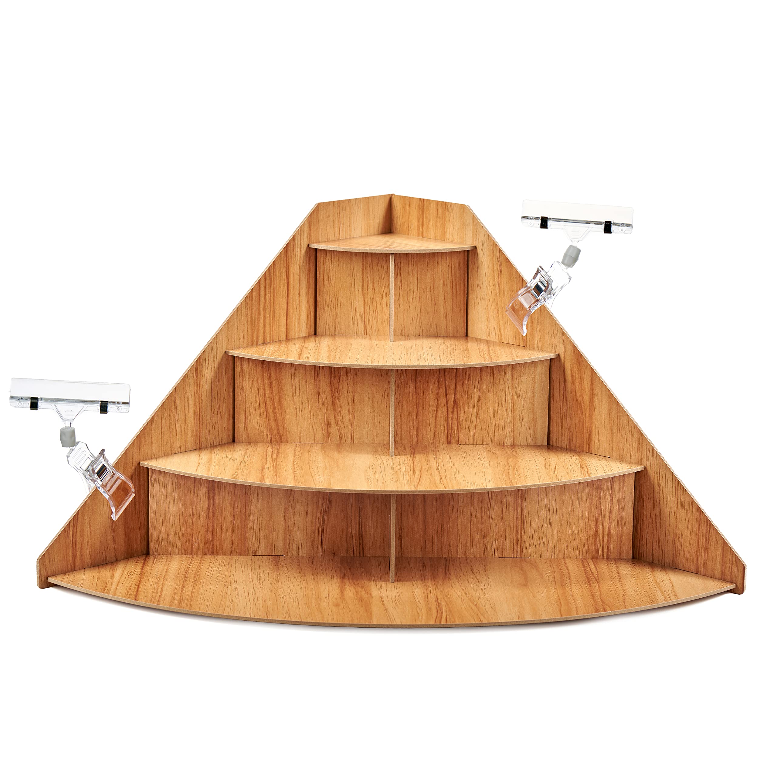 4-Tier Wooden Display Riser Stand - Brown 15x20x10.5 in-image-25597244-3858-4e2d-a48d-131588873a15-100851