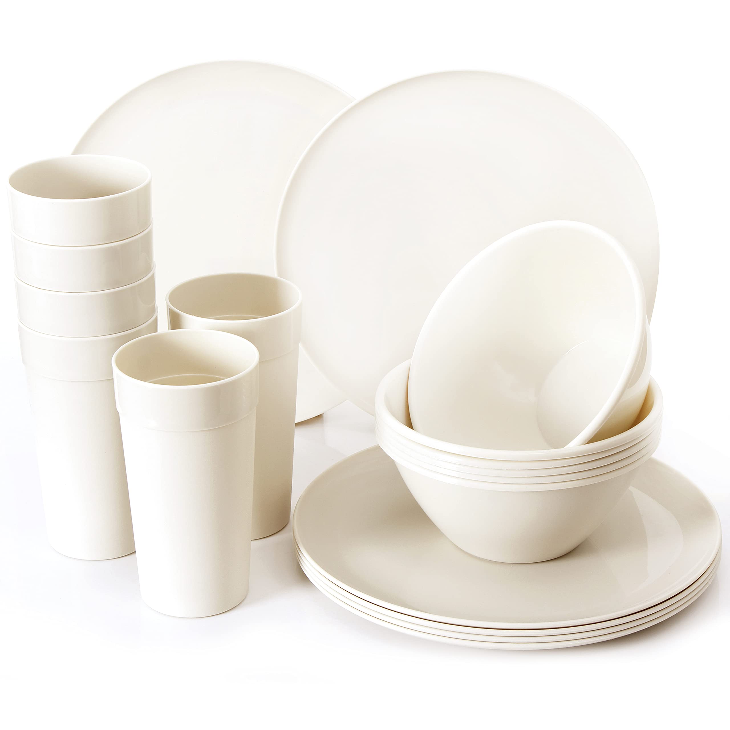 18 Piece Reusable Plastic Dinnerware Set in Cream-image-f714dbca-b4ef-4cac-9d54-4364f1a985eb-61429