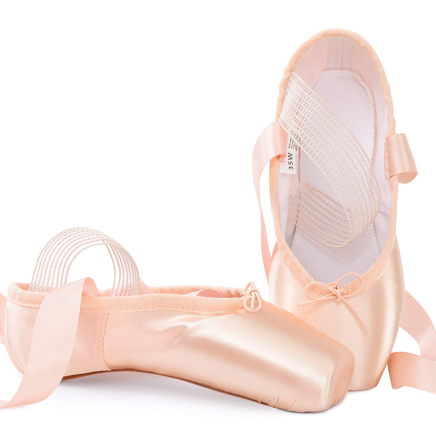 Ballet Pointe Shoes with Toe Pads - Pink UK 3-image-98008182-8a35-4ab6-9780-037fdd0c2922-112184