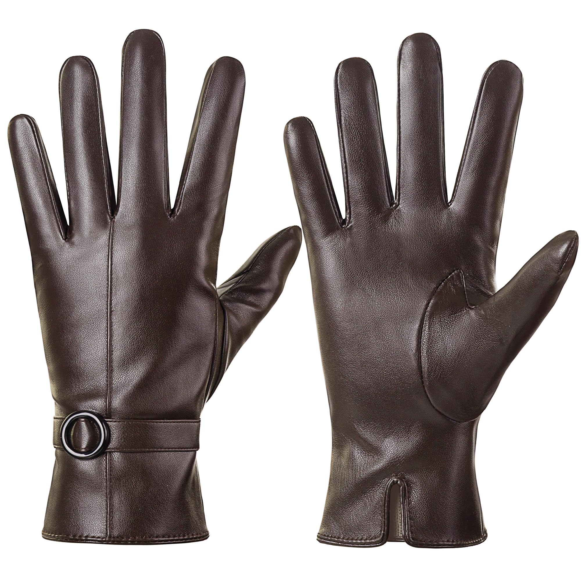 Women's Leather Gloves Touchscreen - Brown XXL-image-f059ea97-6d05-4a1d-81ca-25d64d976df0-111999