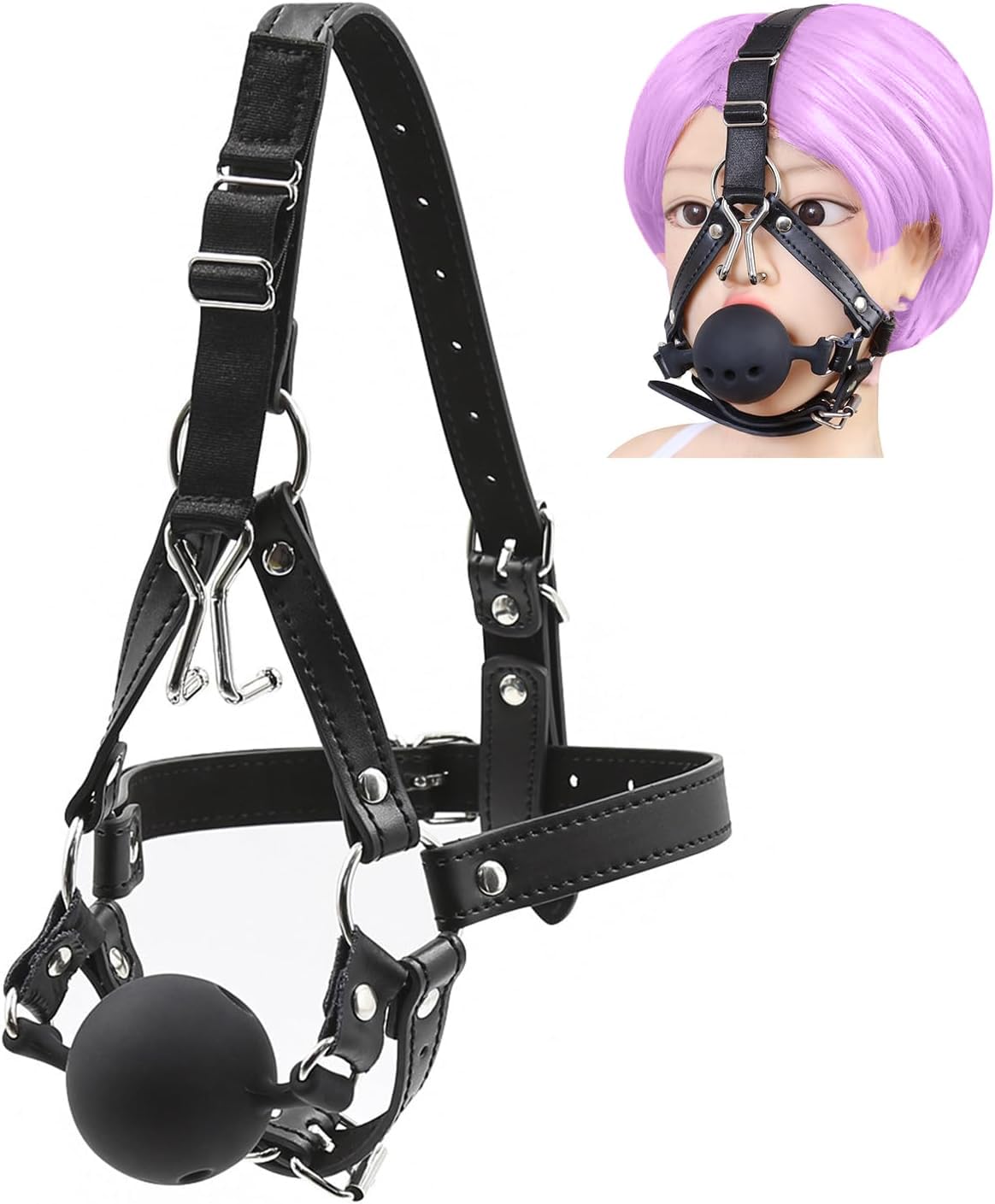 Leather Mouth Gag & Bondage Restraint Set for Couples - Perfect for Beginners-image-f0b69fd6-758c-498f-a0c3-eb4469b6f4fe-54815