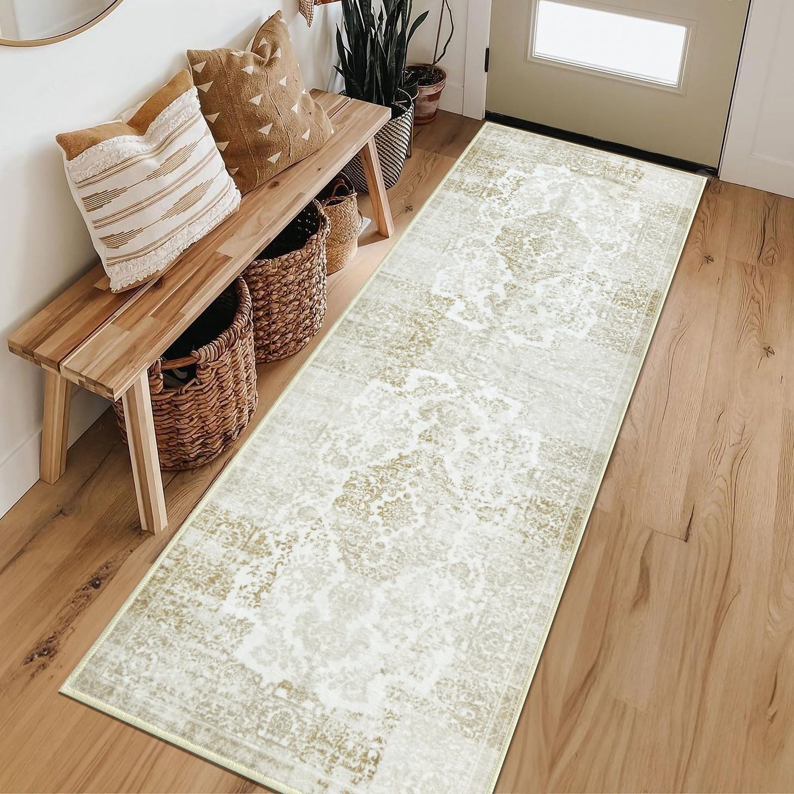 Non Slip Hallway Carpet Runner - 60x180cm Boho-image-d76612ce-aa3b-4d6a-b503-420a01695199-80882