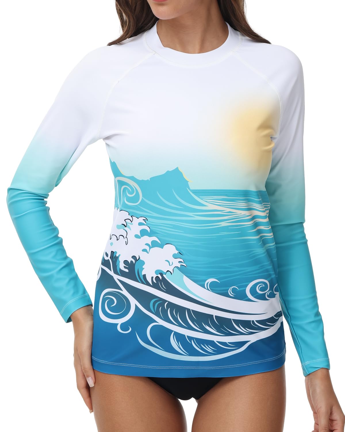 Women's Rash Guard UPF 50+ - White Waves XL-image-f163b396-f9bf-4dc1-ba30-883d4336c087-108912