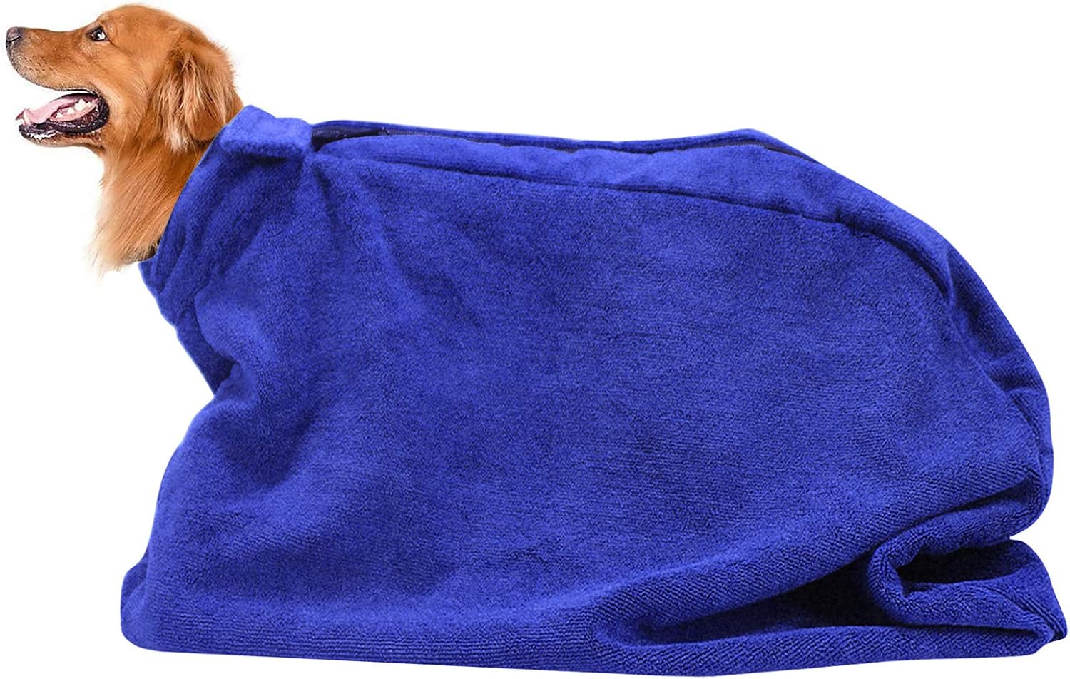 Dog Bathrobe Microfibre Fast Dry - Blue X-Small-image-e64862c6-5d4e-4db4-b603-1b4e0e651560-121469