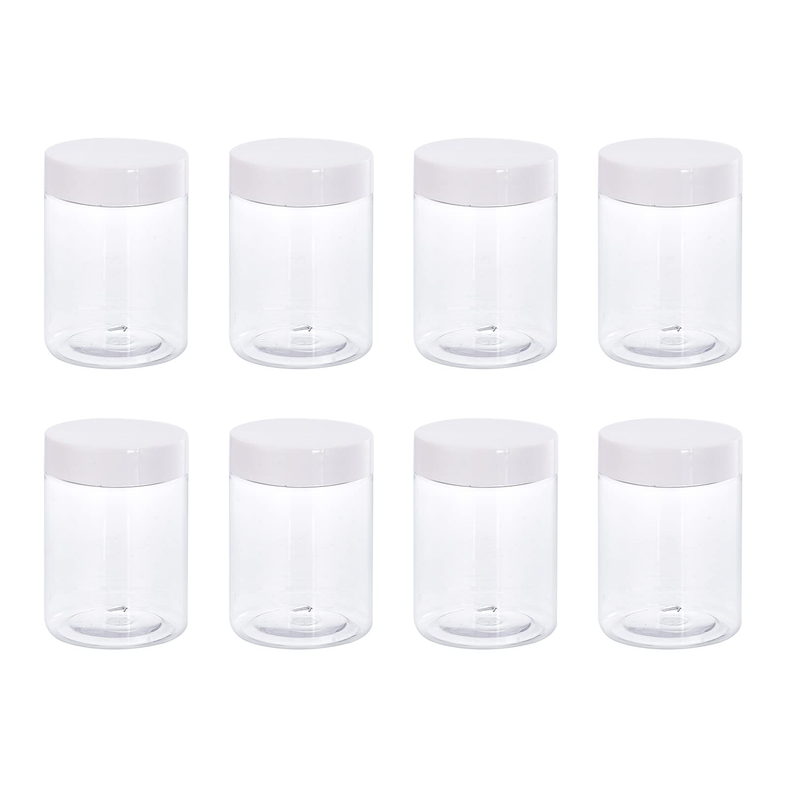 10Pcs 300ml Clear Plastic Jars with White Lids - Perfect for Storage & Organisation-image-b634e067-e53b-4c18-8db0-34f3ae2393a5-61452