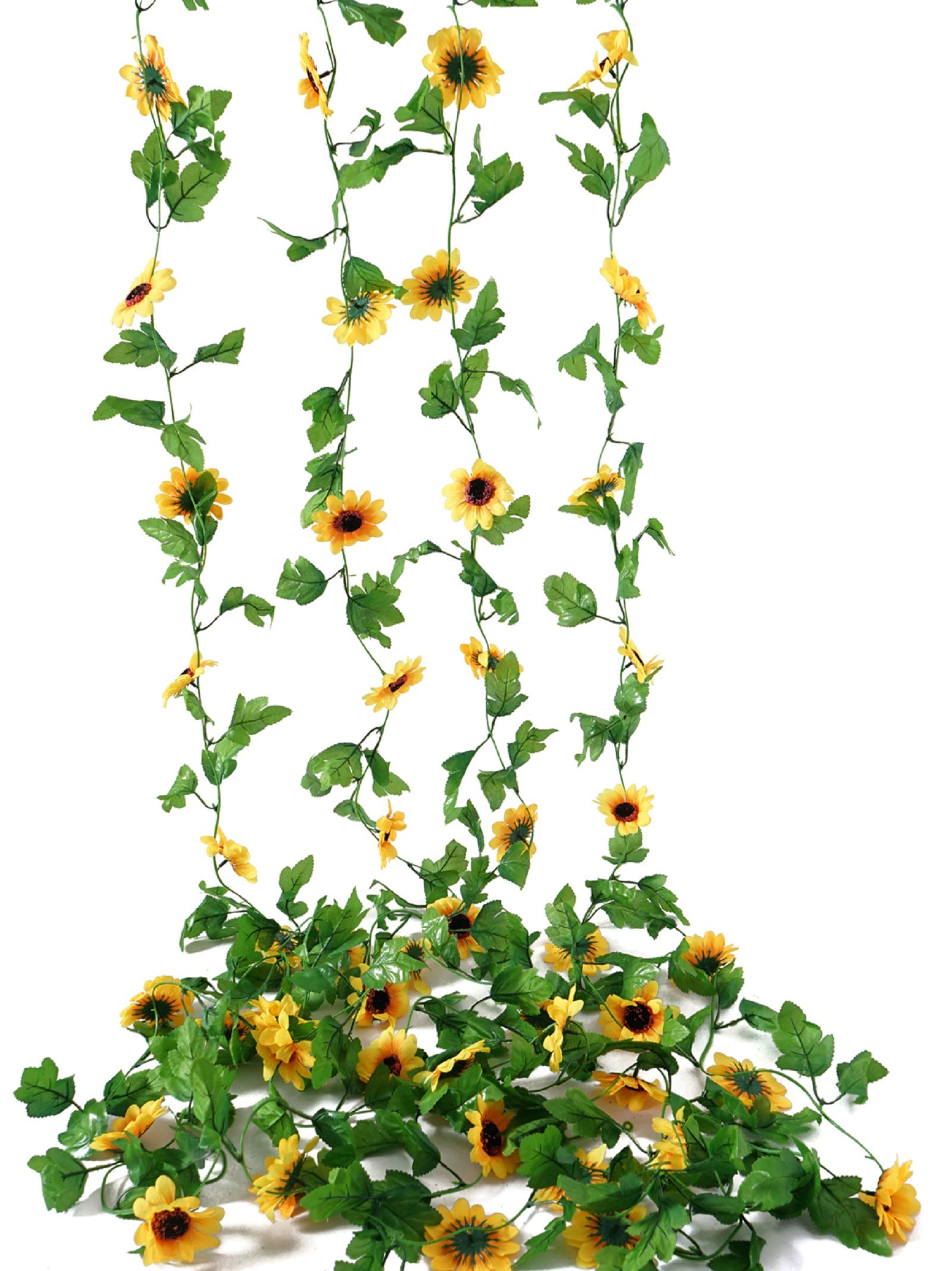 4 Pcs Artificial Sunflower Garland - Yellow Silk Sunflowers Vines for Home & Wedding Decor-image-c3df2ce6-fc5f-4159-a553-8e840d186295-58497