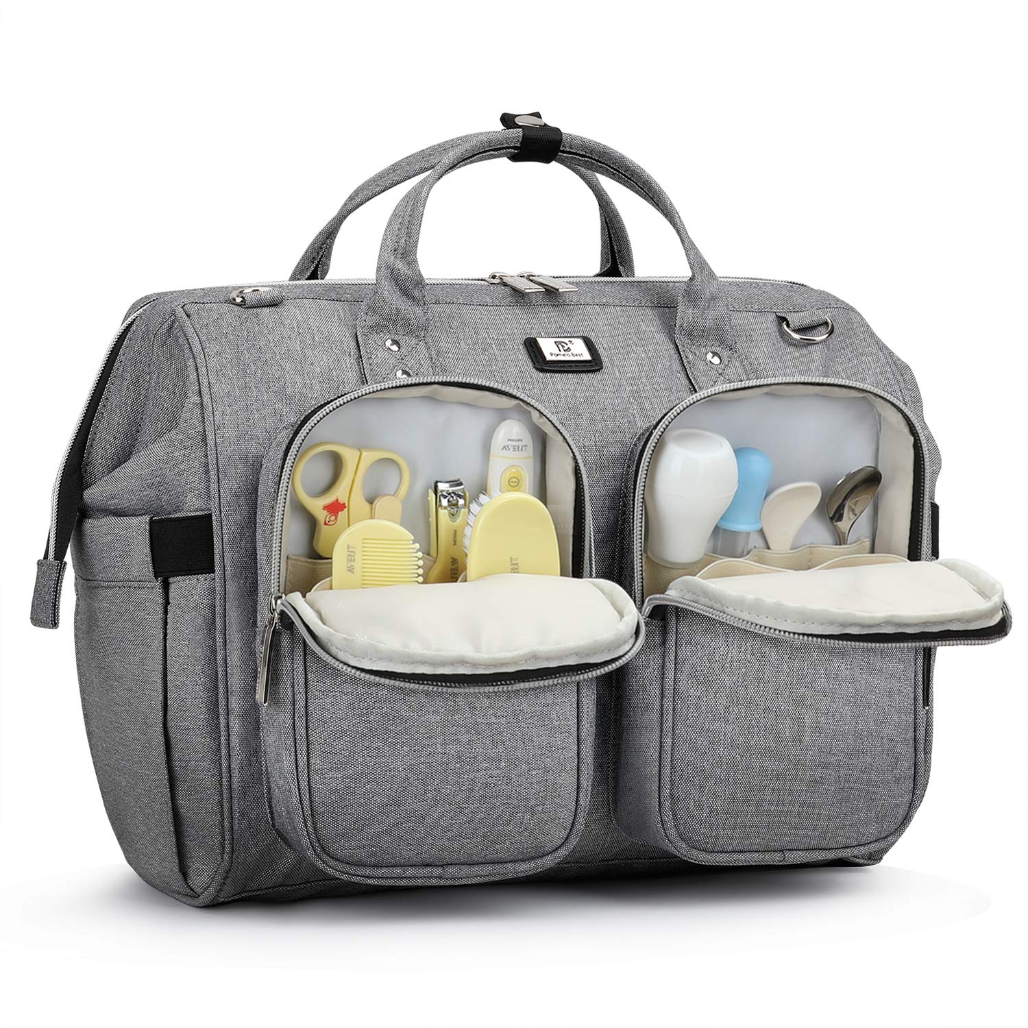 Baby Changing Bag with Mat - Grey 1 Unit-image-e1e7cde8-36cc-4301-848f-3de51cceb514-121282