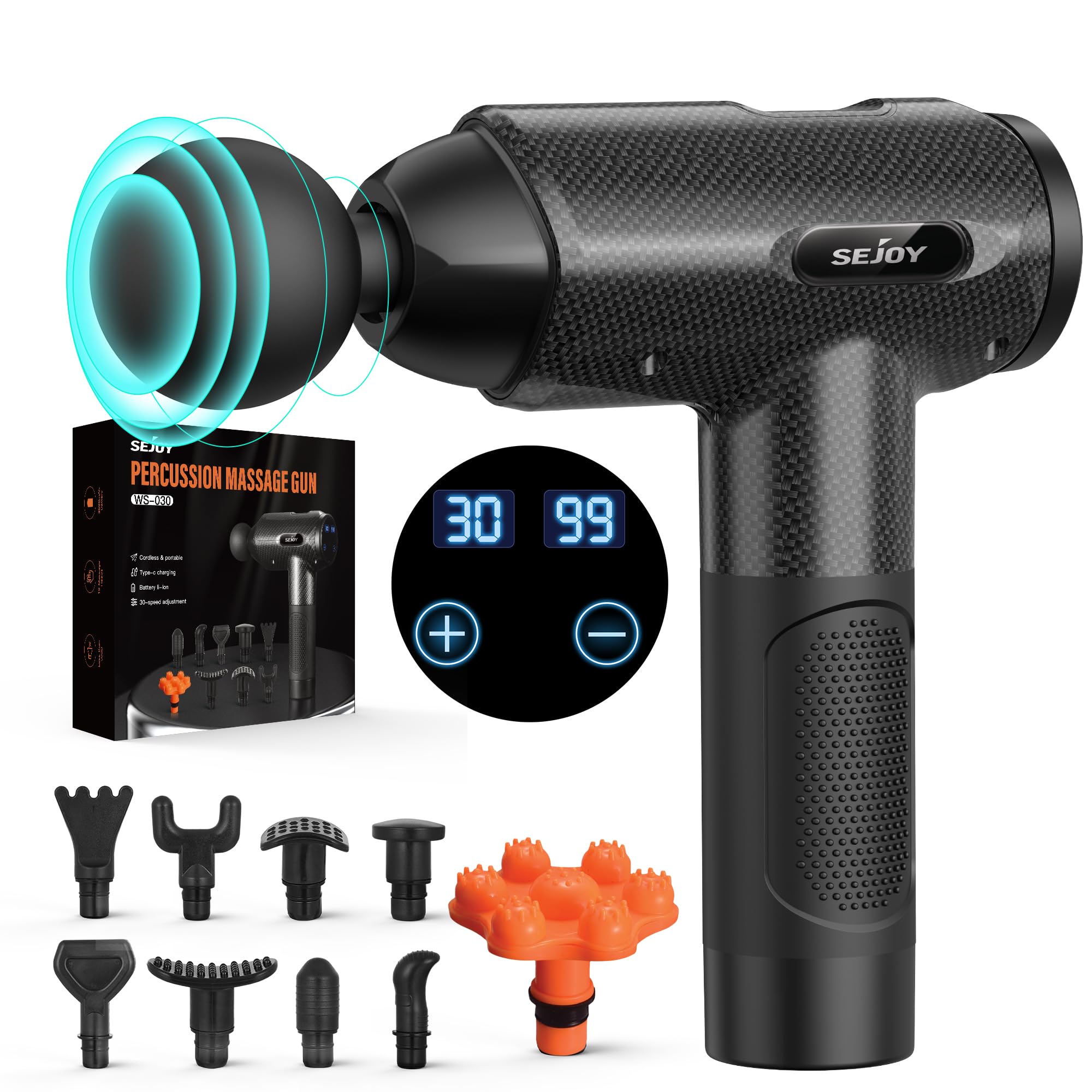 Deep Tissue Massage Gun 30 Speed - Medium Black Big-image-e7f36601-0146-4739-8d6a-a2a79fb66f6a-116672