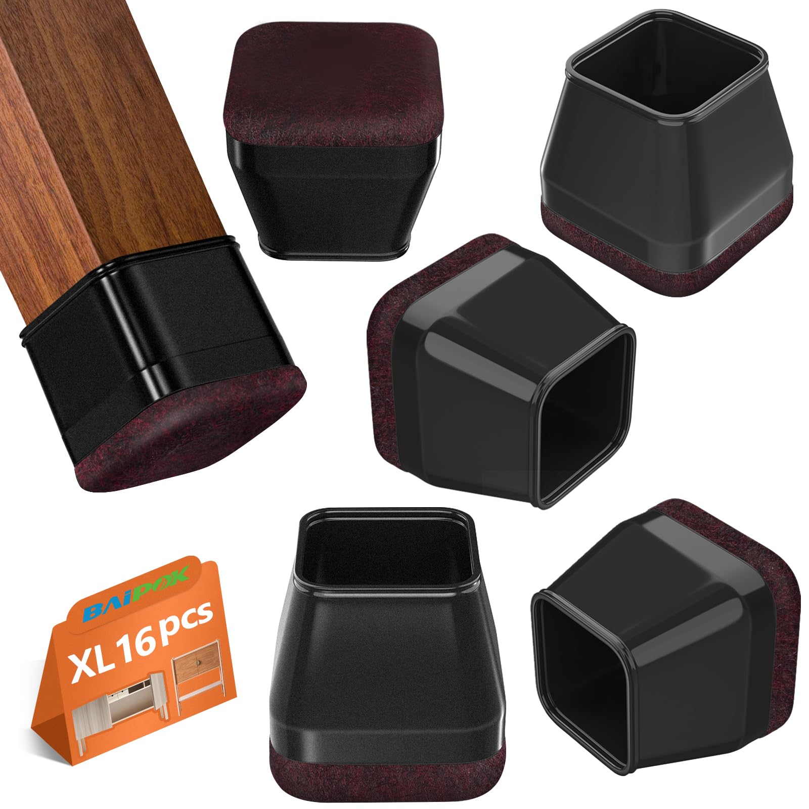 Chair Leg Protectors Silicone - Dark Red XL(41-50mm)-image-f582c29a-e255-4f65-9e26-df533bb507c5-106197