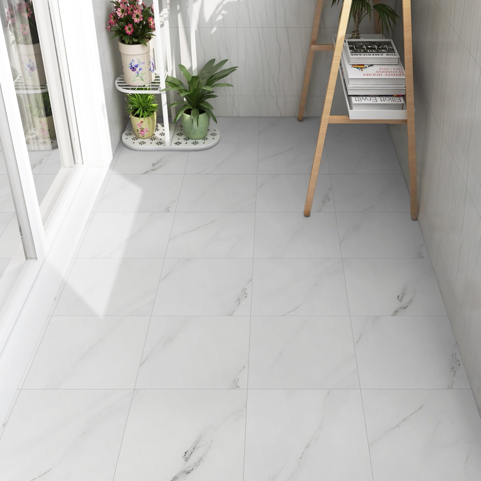 Self Adhesive Vinyl Floor Tiles 30x30cm, Waterproof Peel & Stick for Kitchen/Bathroom - 10pcs (0.9㎡)-image-fd58ed26-2db9-4cd2-ac93-abdce3f1f2b0-34080