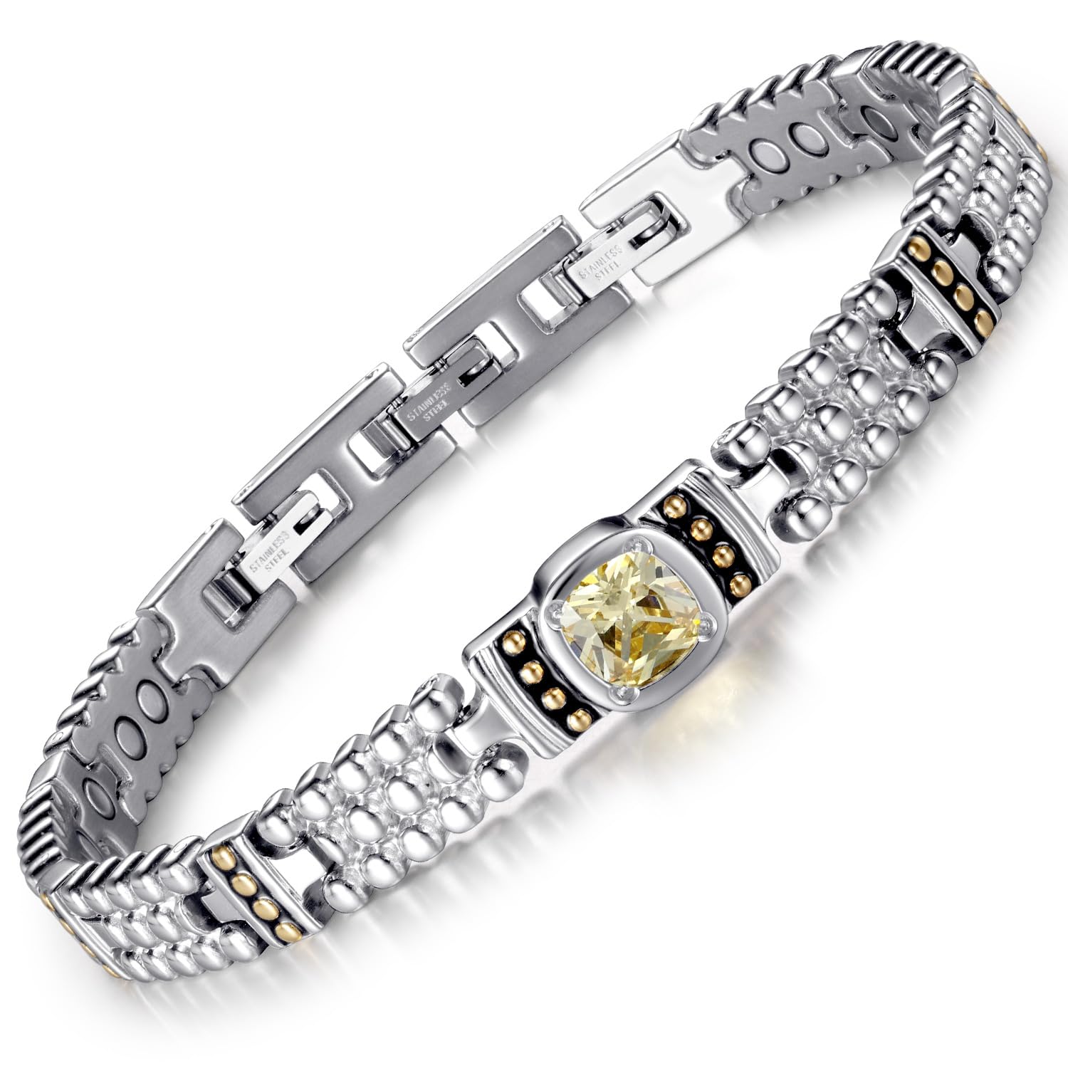 Women's Magnetic Bracelet 3500 Gauss - Silver 21cm-image-c1b1c080-fd18-4f5d-b15a-65acc0f4b3e5-102685