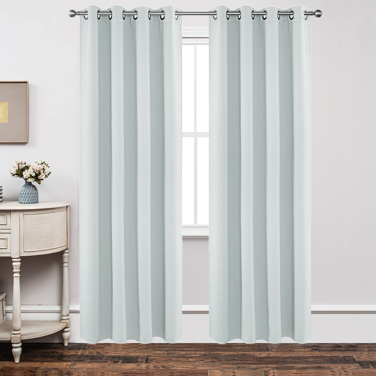 Eyelet Blackout Curtains Thermal - Greyish White 55 x 96-image-483d9637-bdf8-41ea-acad-0ab5ceca0fbf-120999