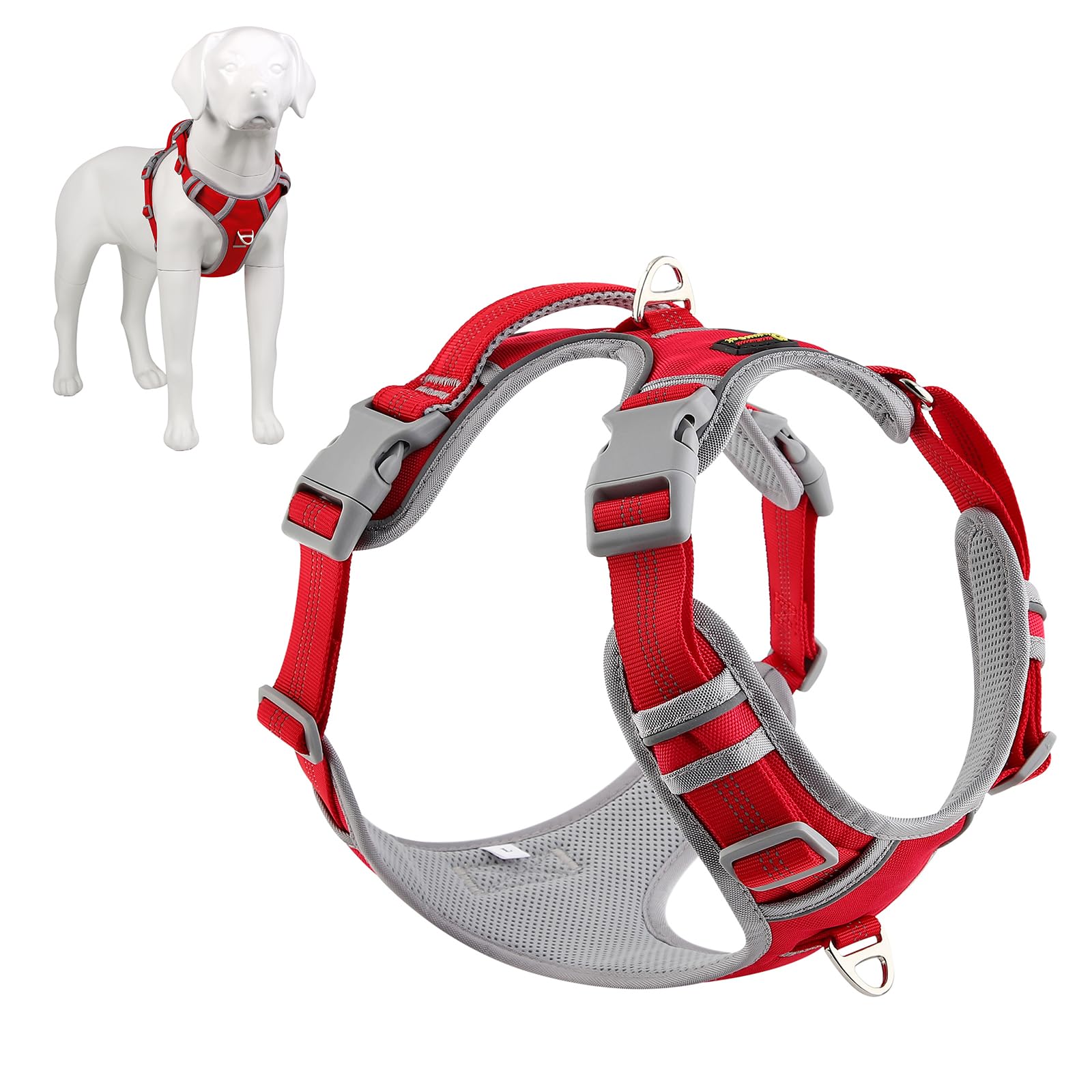 No Pull Dog Harness - Red Medium-image-b61848f5-3a5c-4c27-bda7-93831bc3a813-117480