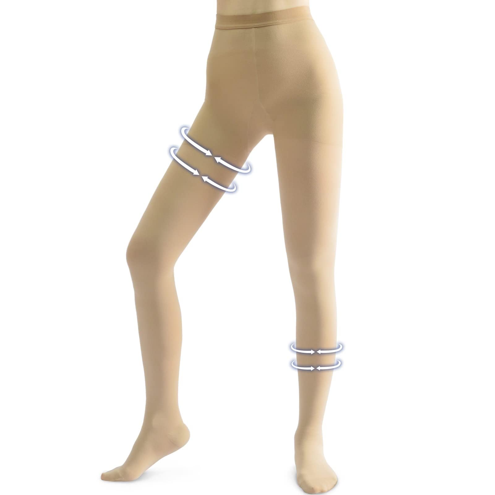 Compression Pantyhose 20-30mmHg Support - Beige 3XL-image-b15af784-109a-42e6-a85b-0a7a440334b7-121804