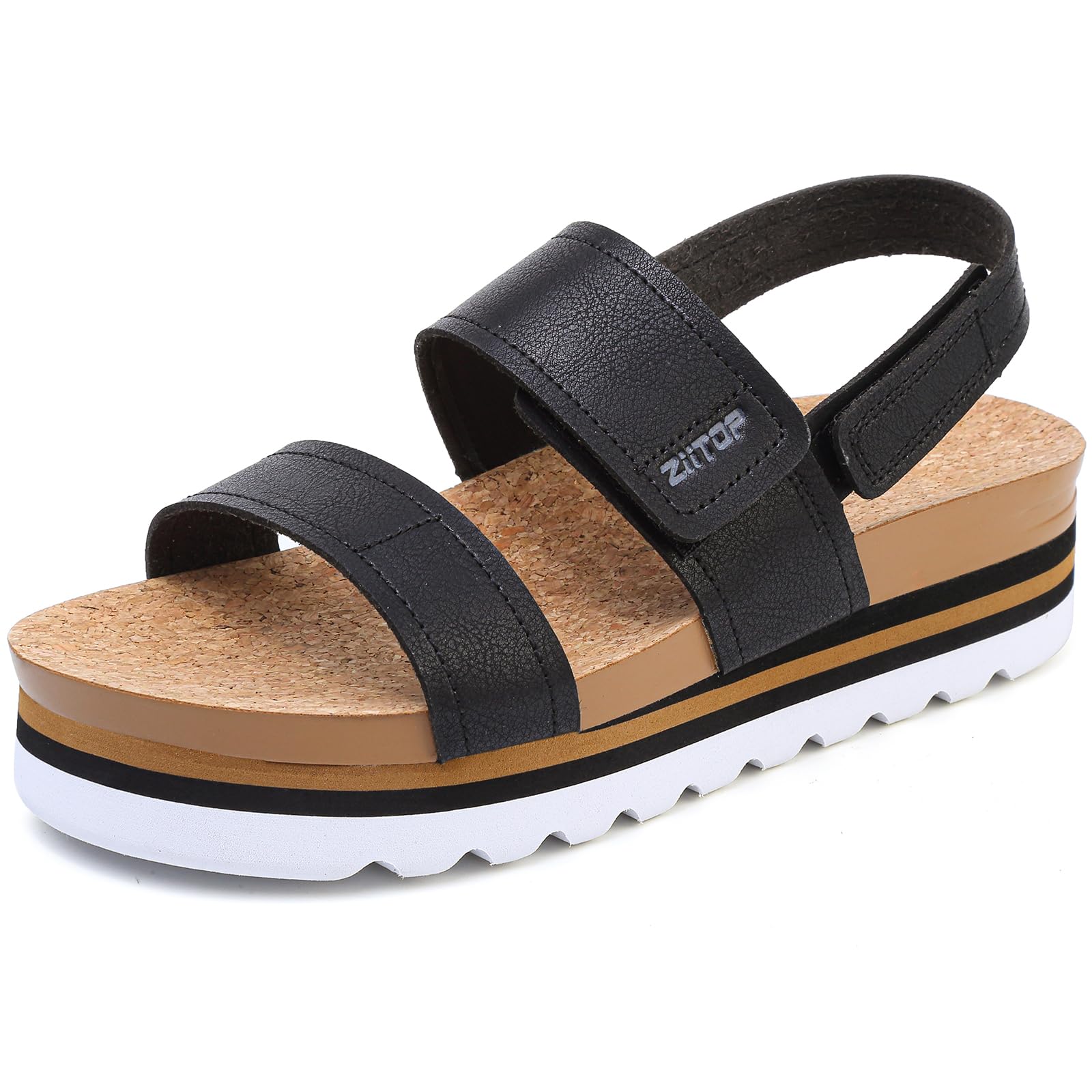 Women's Platform Wedge Sandals - Black UK 4-image-58b6ed6c-cb59-4f14-bbd0-f8f76c9da788-115680