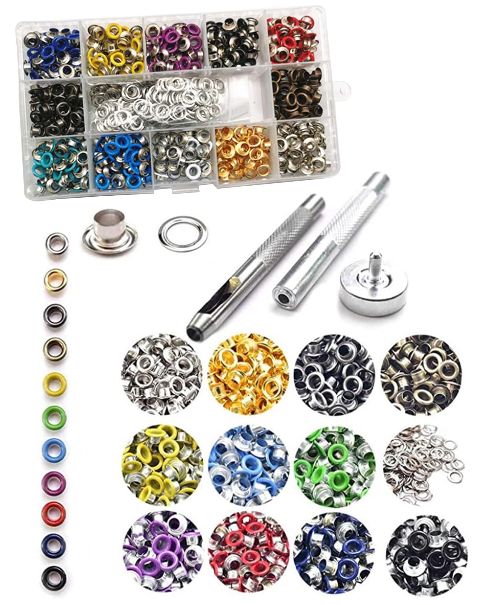 700 Pcs Eyelet Punch Kit with Tools - Multi-Colour 12 Styles-image-7e81ecce-2884-4b2c-9a5e-f4c9cdcd7042-101660
