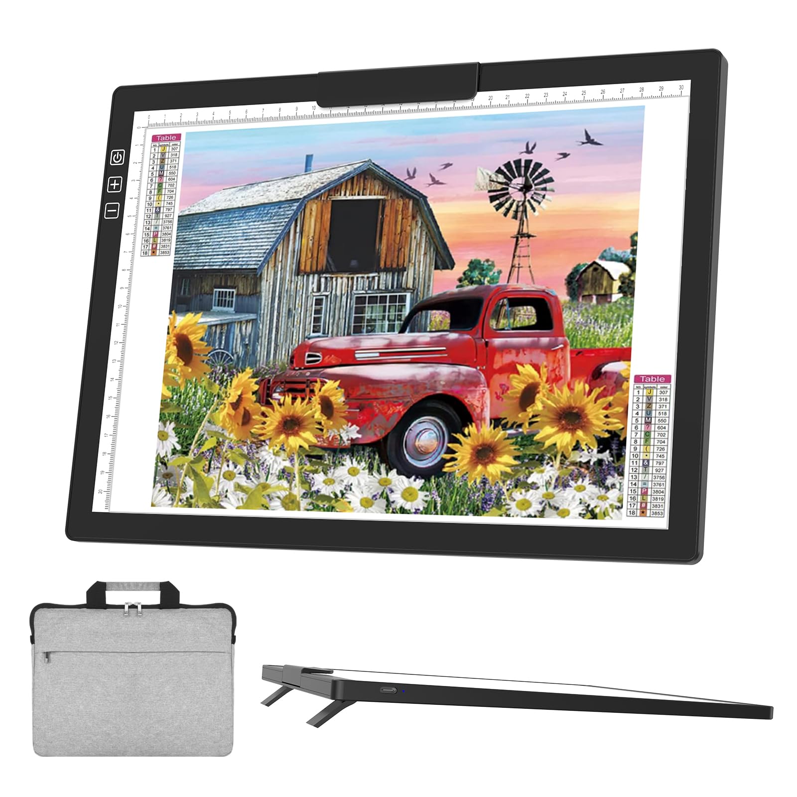 A4 LED Tracing Light Pad Rechargeable - Black A4-D28-Bag-image-ec654f98-20d7-4559-888d-02c6e8a957ae-97407
