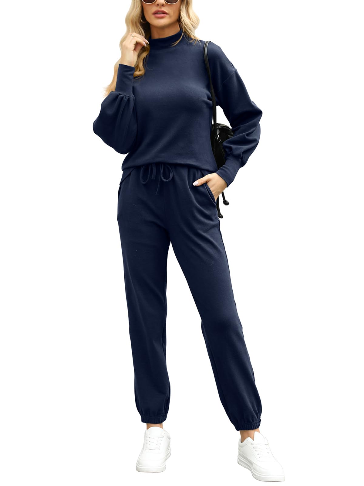 Women's Loungewear Set Two Piece - Navy Blue XL-image-44a30fd2-9cd1-470e-b4c9-65bffe44965b-104796