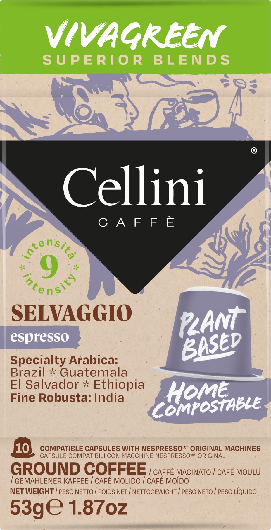 Compostable Coffee Capsules - Brown 100 Pack-image-e0ed7023-7fd0-48d8-8a5f-f6ec2ae4406e-117220