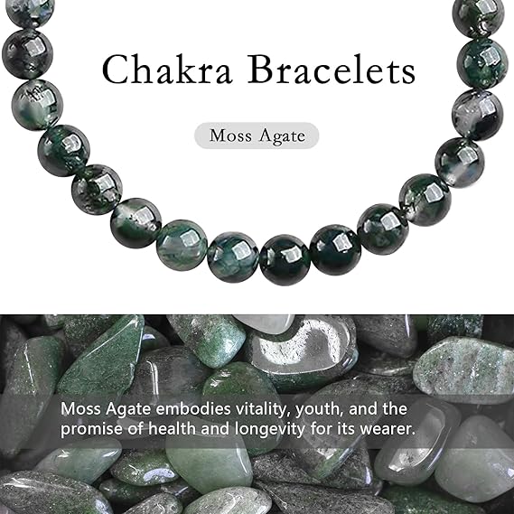 2 PCS Moss Agate Crystal Bracelet Set - (L)-image-bdb22a70-fb98-4c0f-acea-a07845142b2d-66247