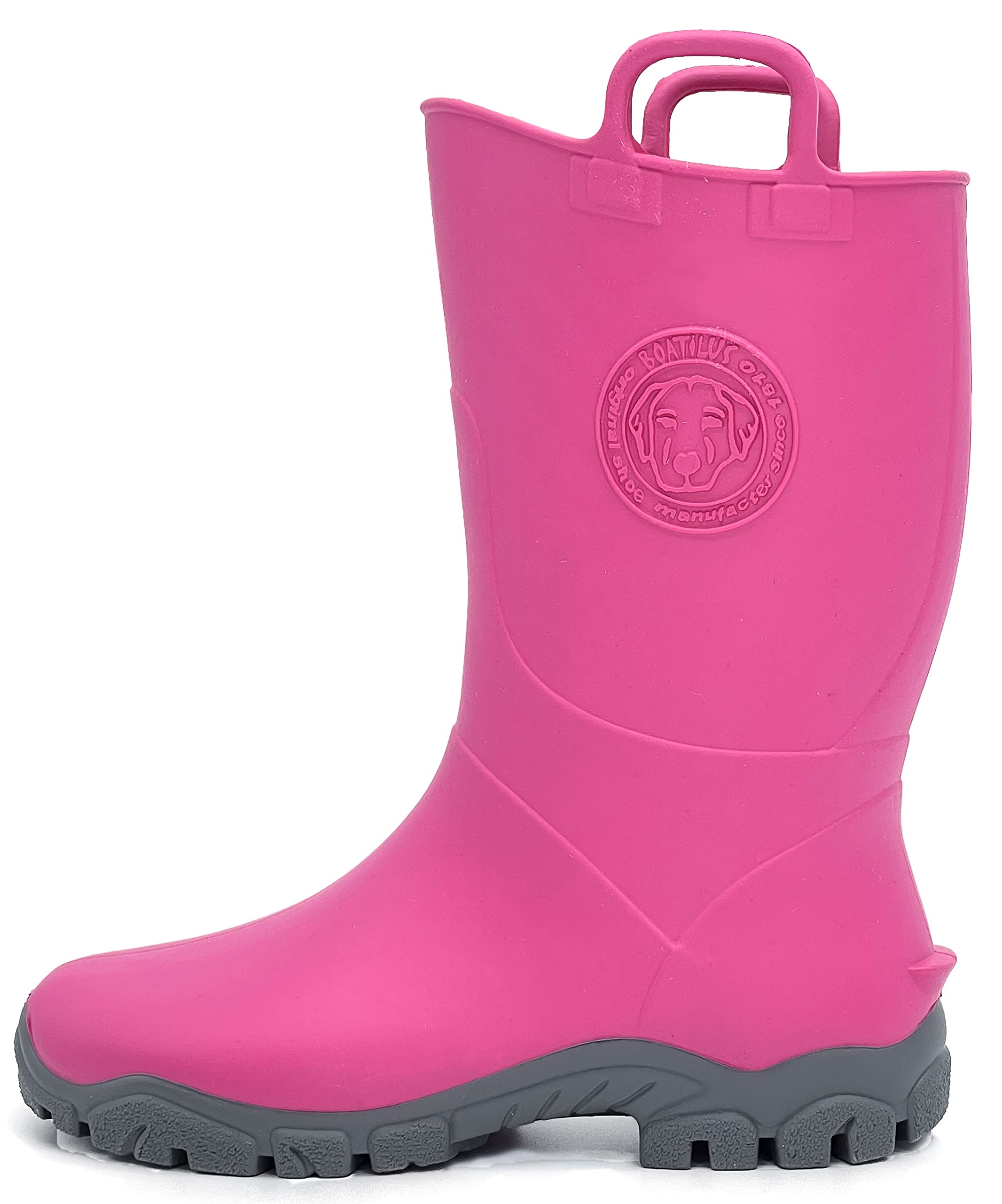 Children's Waterproof Rain Boots - Fuxia Grey 10/11 UK Child-image-aeaa8f90-e593-4789-931d-5d1e737d8fa4-117228