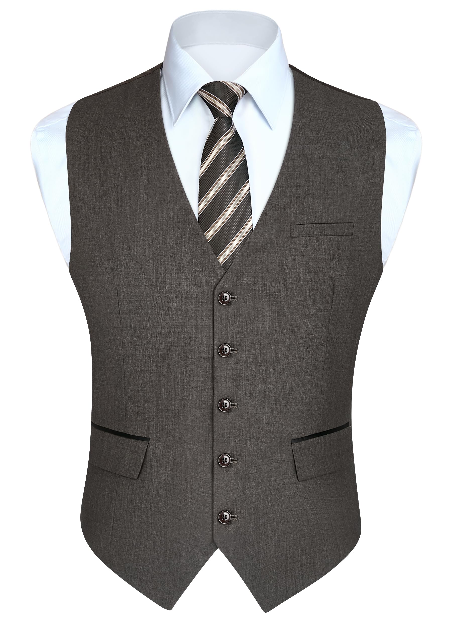 Men's Formal Waistcoat - Brown S-image-b4eb56d3-f56a-4f42-893d-eab4b96e13c2-103487