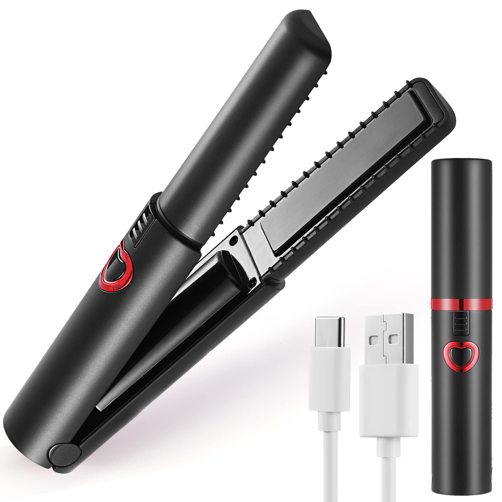 Cordless Hair Straightener 2-in-1 USB-C - Black Mini-image-50a8fbc7-5ff5-48e4-9445-70f0b548417a-110991