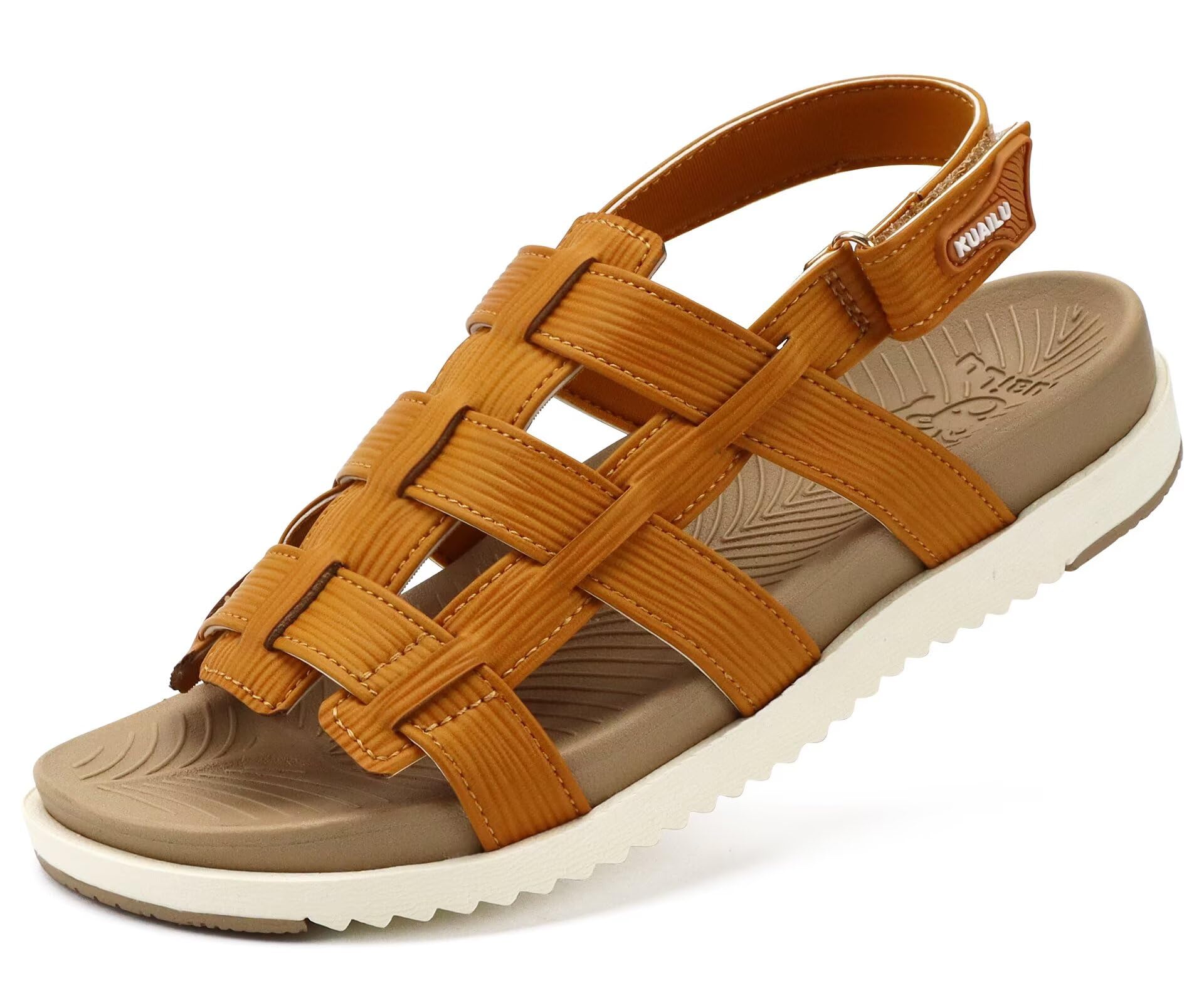 Women's Comfort Walking Sandals - Black Khaki UK 7-image-f86f728a-7aba-4a8a-b8b9-8edc162c87c0-115470