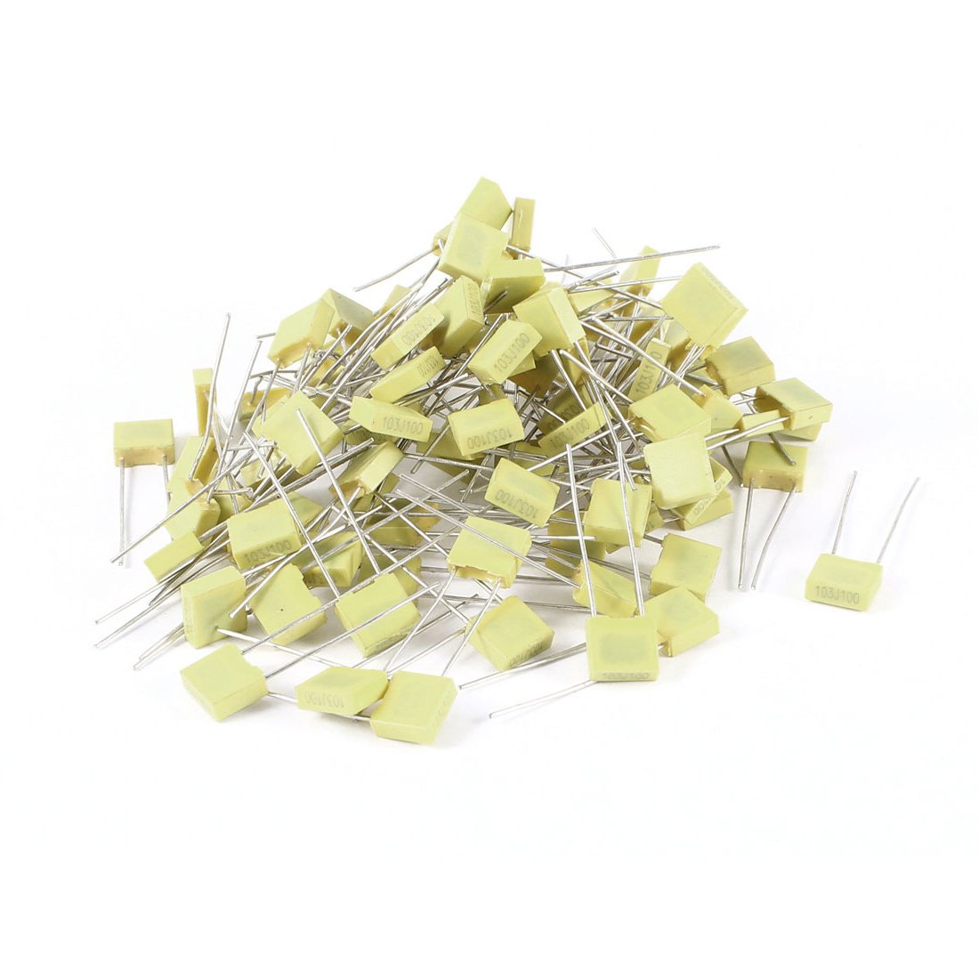 Sourcingmap Pcs Radial Lead Film 100 100V 0.01uF 10NF Yellow-image-baf0ddbd-06ea-442f-9eba-63312fb1860a-63121