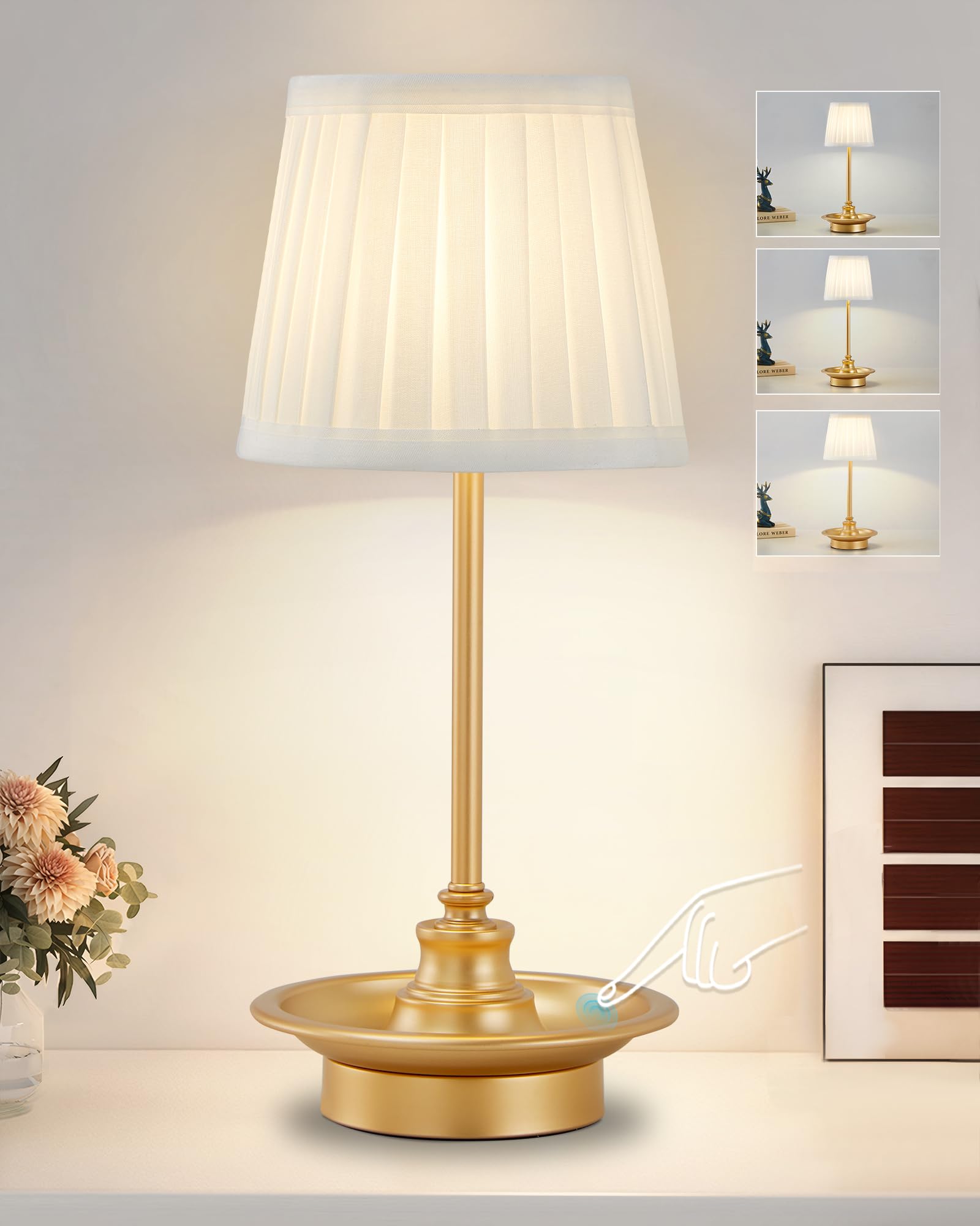 Cordless LED Table Lamp - Fabric Shade-image-c2873aa9-a76d-404e-9d23-d3885f8ae796-85386