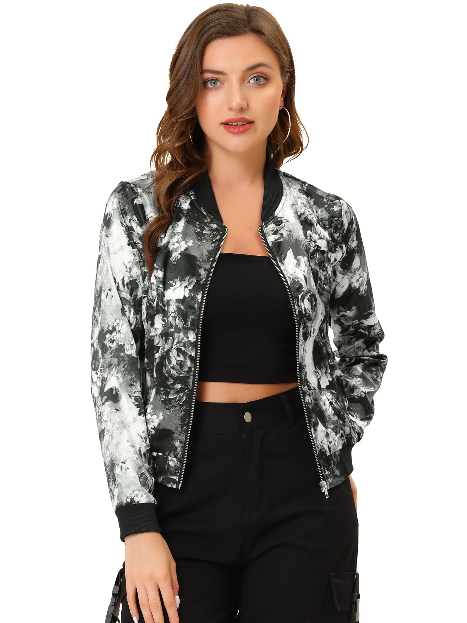 Floral Bomber Jacket - Grey M-image-09556c2b-4754-4ae6-b6d8-384d52927493-87007