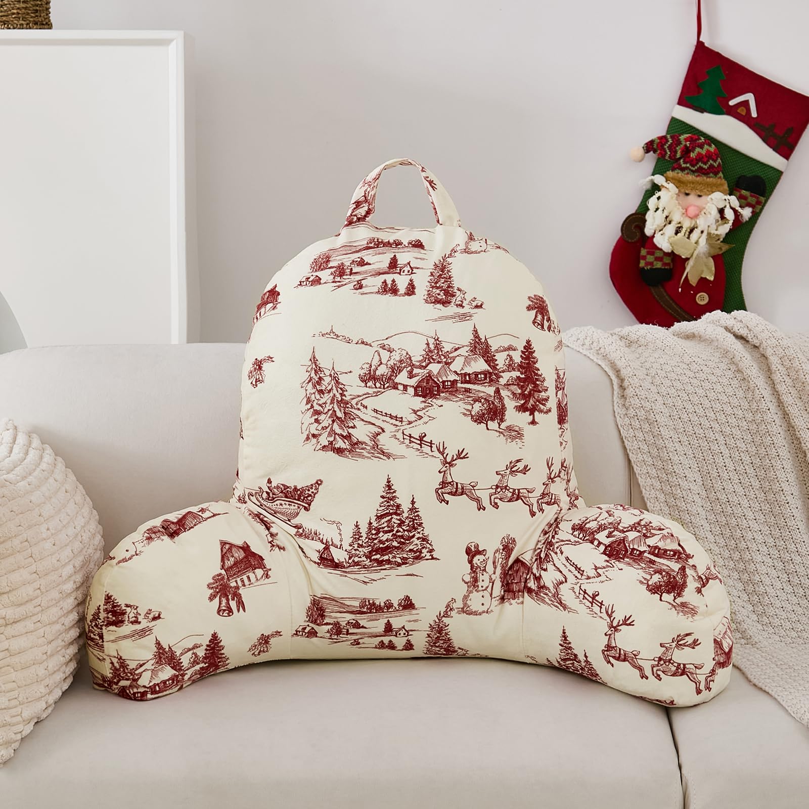 Christmas Cuddle Cushion with Arms - Beige 64x46x25cm-image-323a3c97-4956-4188-a0cb-018403c0afe3-113137