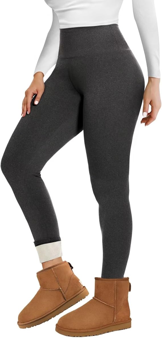 Fleece Lined Thermal Leggings - Dark Grey L-image-c64ab1f2-49f1-4ca8-907a-bbe6b278c59a-123446