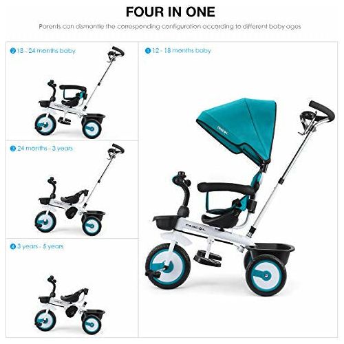 Fascol In Toddler Trike Kids Tricycle With Foldable Pedals