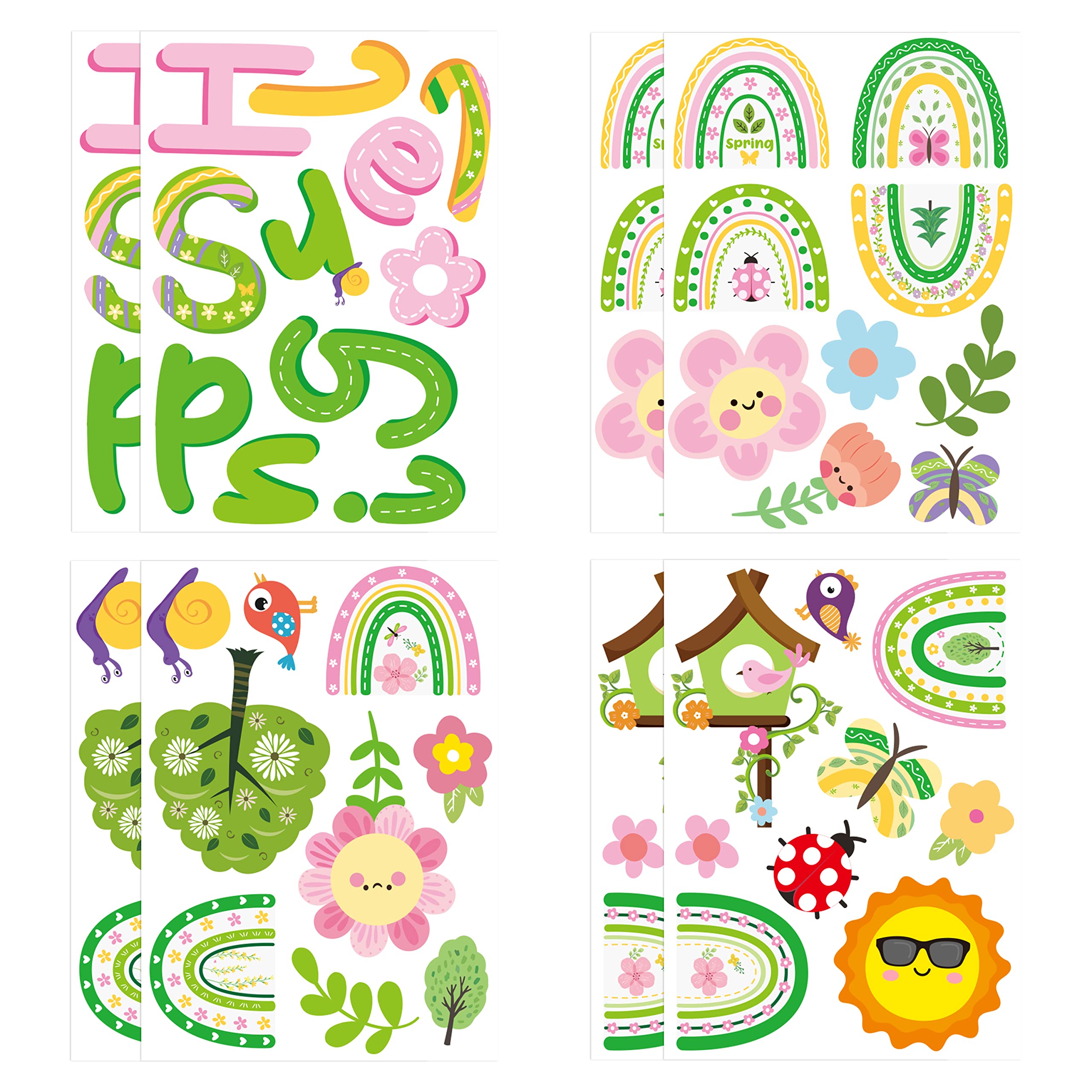 Boho Rainbow Spring Window Clings - Double-Sided Flower & Butterfly Decals-image-87a9e07e-a1bc-4e42-96ae-99b405aae5e6-54939