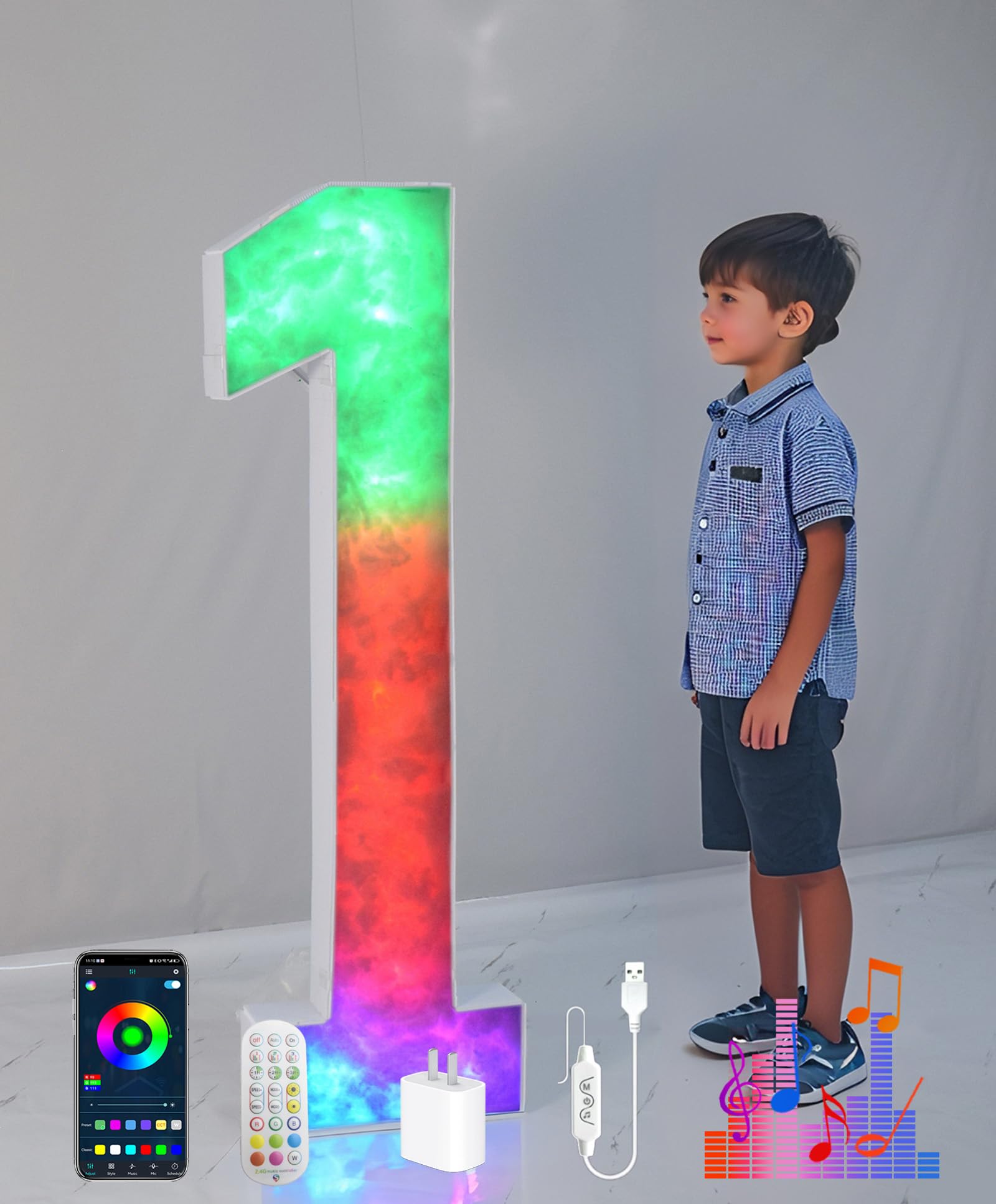 Light Up 4FT Marquee Number - NO.1 4FT-image-f607a8ce-2051-4117-bf05-4f069939c145-107961