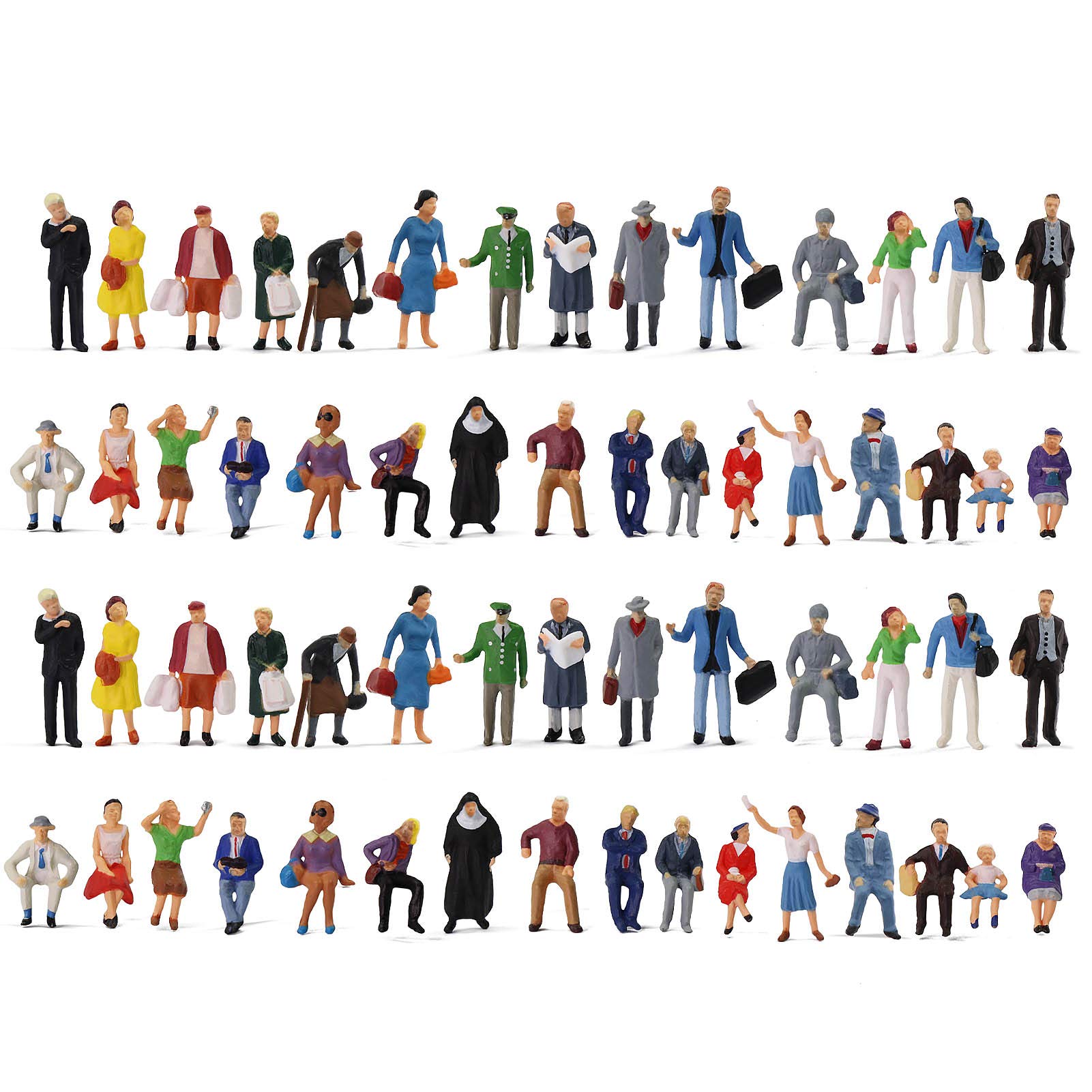 H0 Miniature Passenger Figures Set - Pack of 60 Spur H0-image-2671efd0-4972-464a-94e3-1bbb8f1302c6-120386