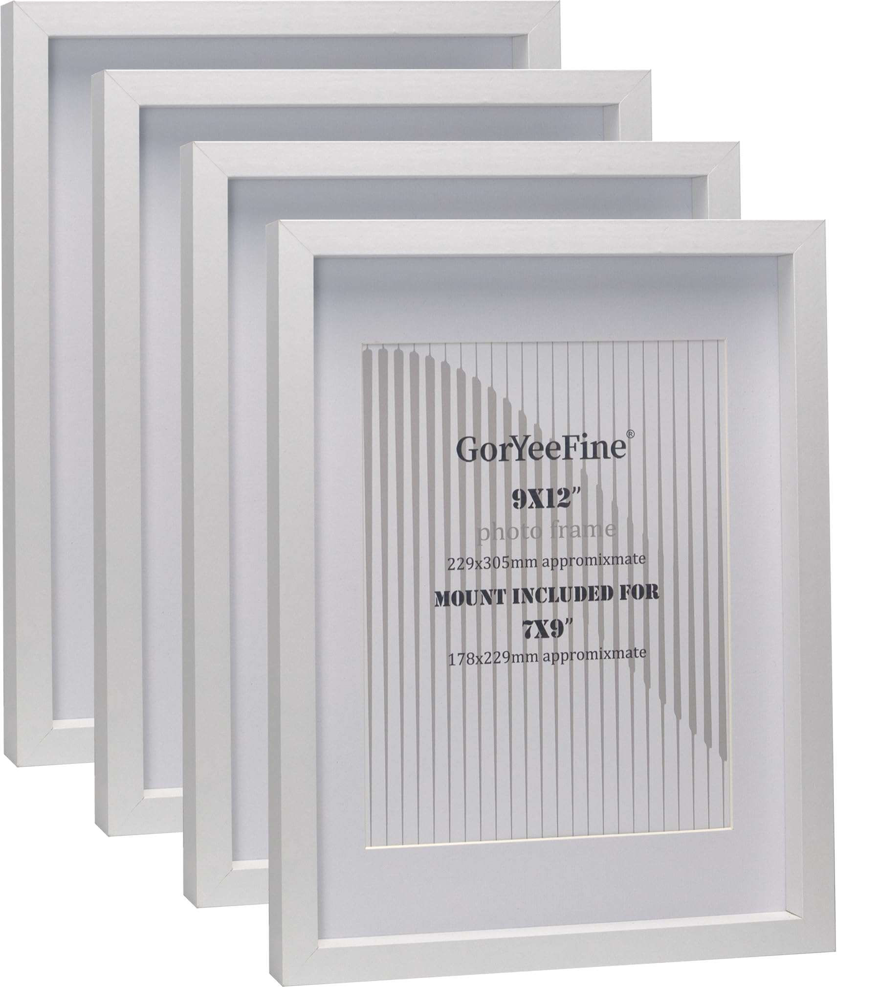 Wooden Photo Frames 4-Pack - White 9x12"-image-b0998f26-96a3-4223-9f75-d2a7408da9cb-89726