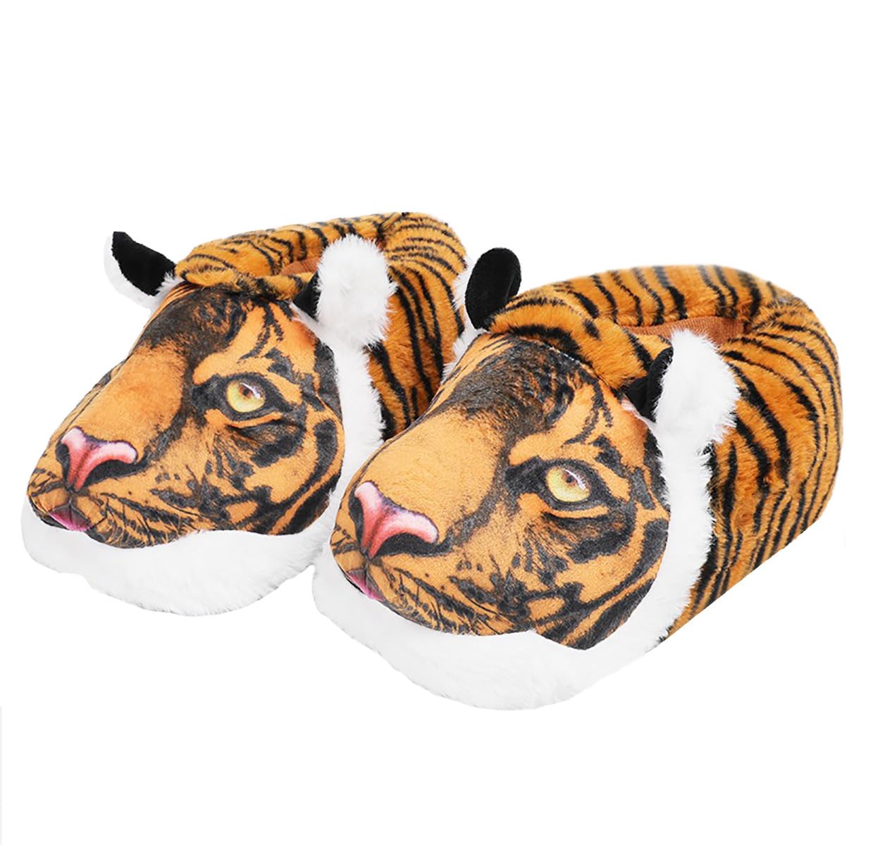 Women's Cartoon Animal Slippers - Warm Cotton Shoes with Memory Foam, Anti-Slip Design (Yellow Tiger, Size 8-10)-image-94d8a3b4-58f6-427f-9131-4a9b506ac60a-67317